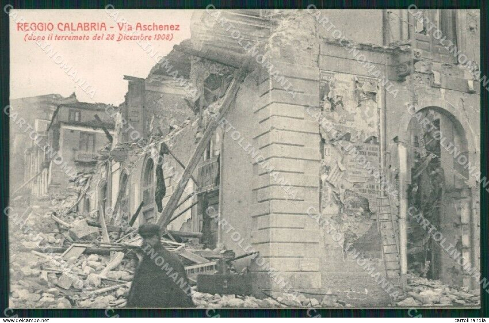 Reggio Calabria Città Terremoto 1908 Cartolina XB1940 - Reggio Calabria