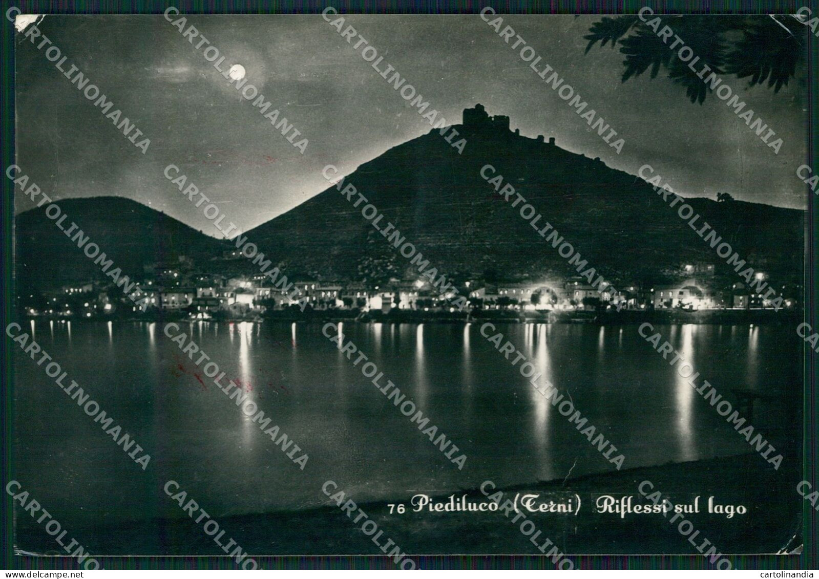 Terni Piediluco Lago Di Chiaro Di Luna FG Foto Cartolina KB5038 - Terni