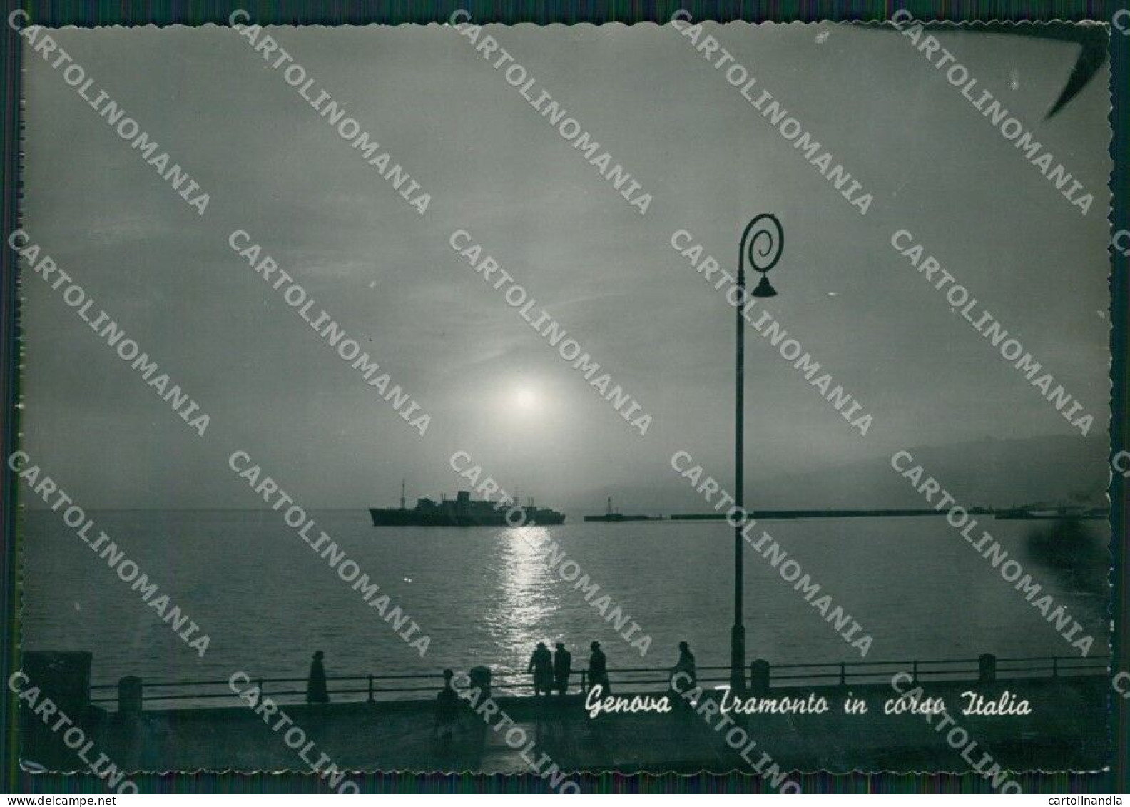 Genova Città Chiaro Di Luna FG Foto Cartolina KB5055 - Genova