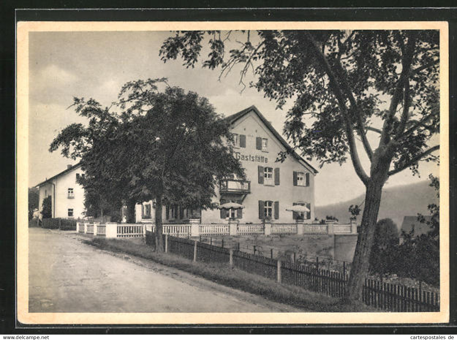 AK Pommelsbrunn /Hersbrucker Schweiz, Gasthaus Zum Bahnhof  - Hersbruck