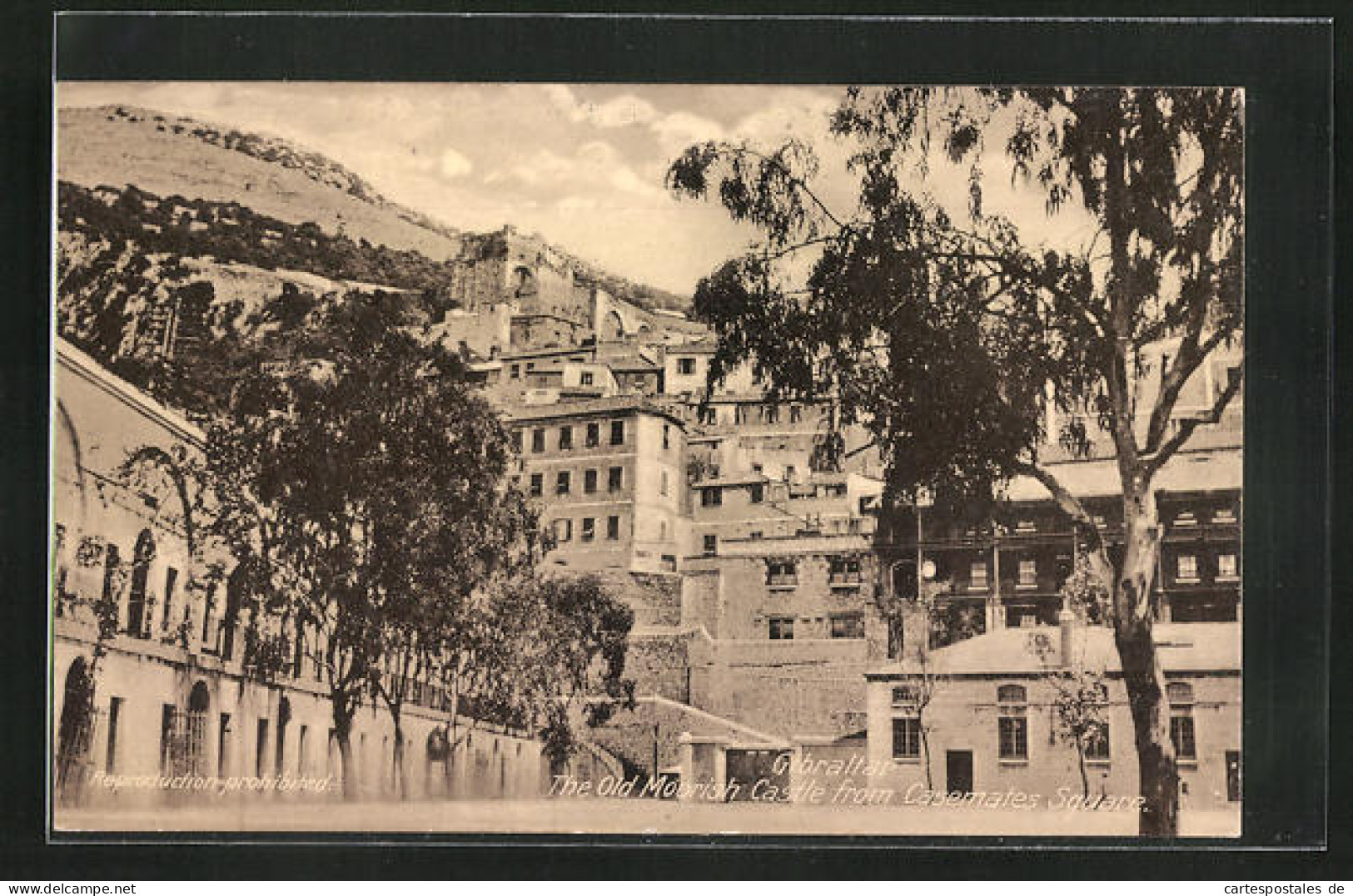 Postal Gibraltar, The Old Moorish Castel From Casemates Square  - Gibraltar