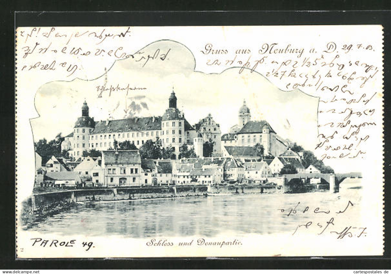 AK Neuburg A. D., Schloss Am Donauufer  - Neuburg