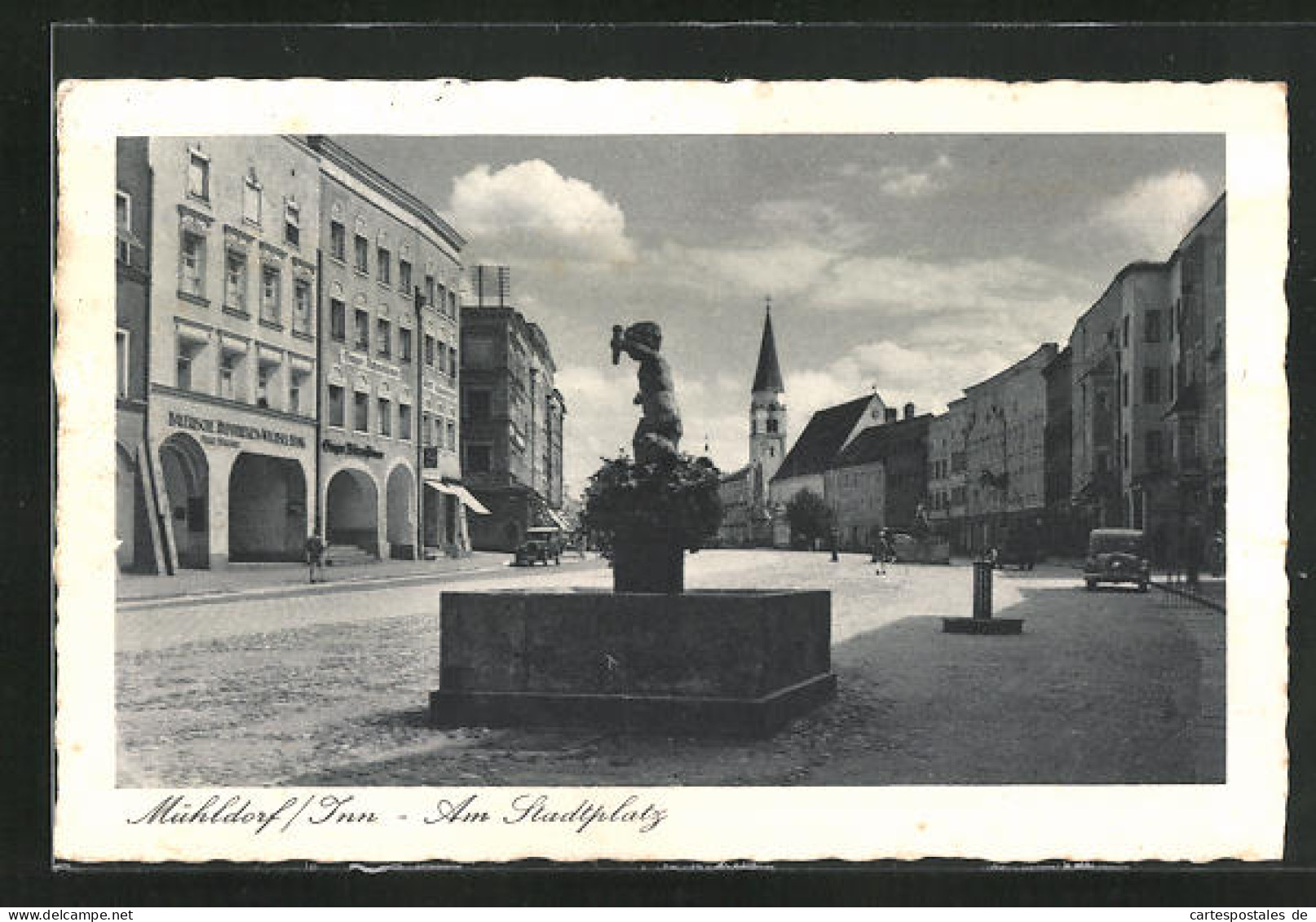 AK Mühldorf / Inn, Am Stadtplatz Mit Brunnen  - Muehldorf