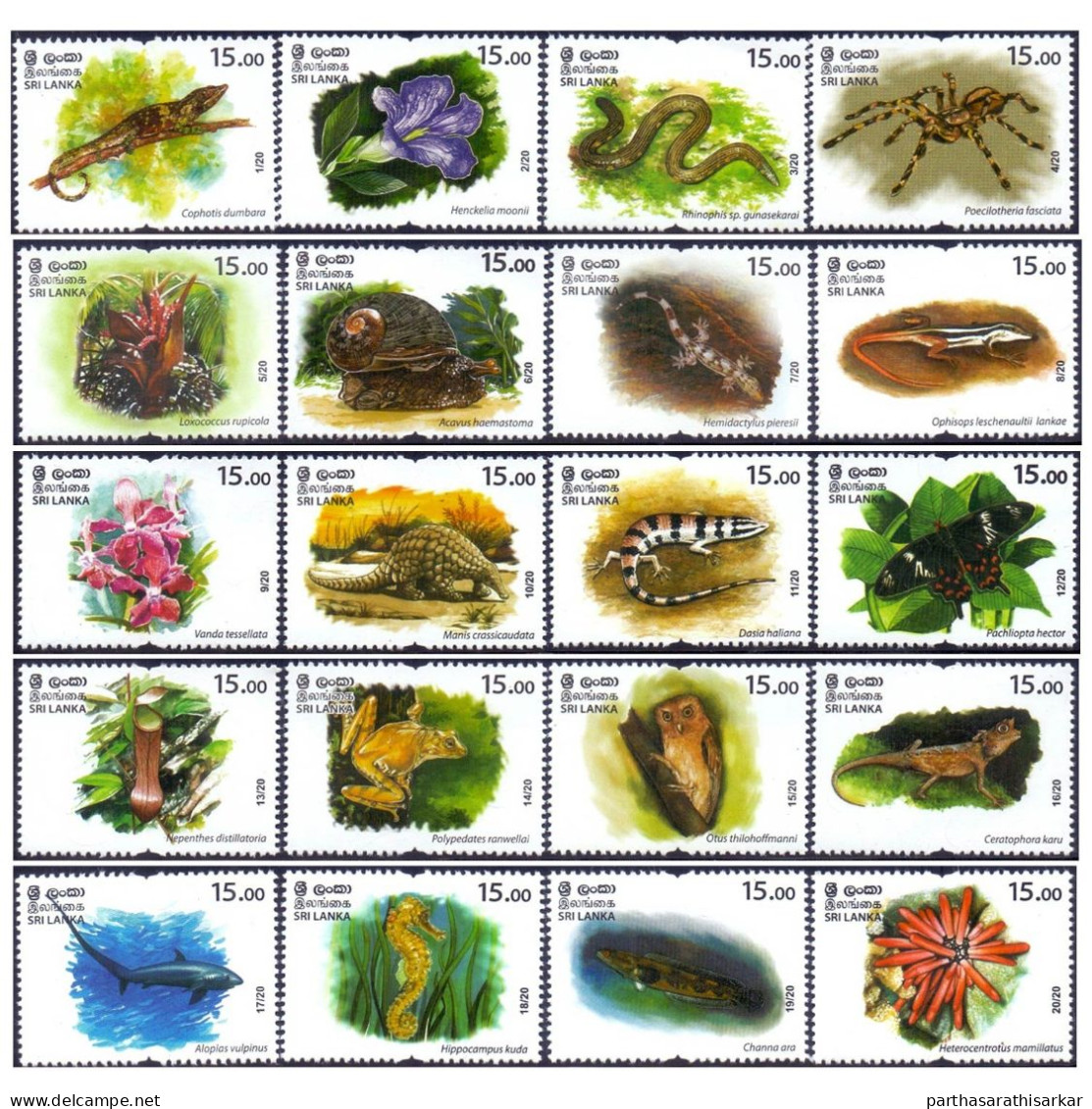 SRI LANKA 2020 WILD SPECIES THREATENED BY TRADE IN SRI LANKA ANIMALS FAUNA BIRDS MINIATURE SHEET MS MNH - Other & Unclassified