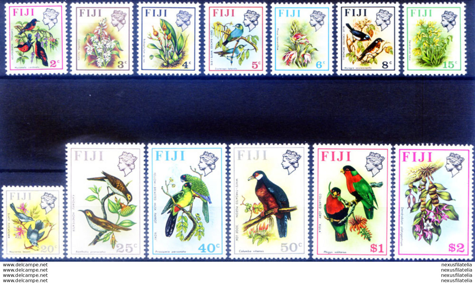Definitiva. Flora E Fauna Filigrana Coricata 1970-72. - Fidji (1970-...)