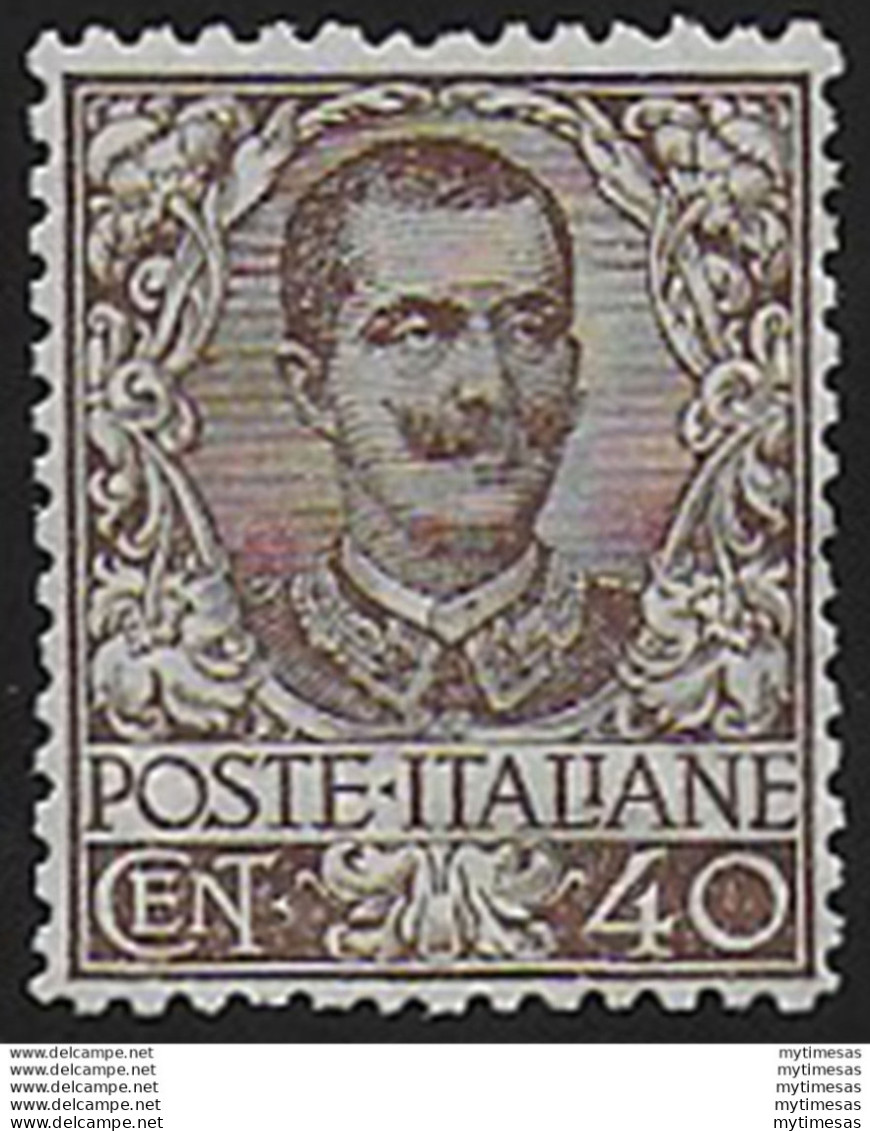 1901 Italia VE III 40c. Bruno Bc MNH Sassone N. 74 - Andere & Zonder Classificatie