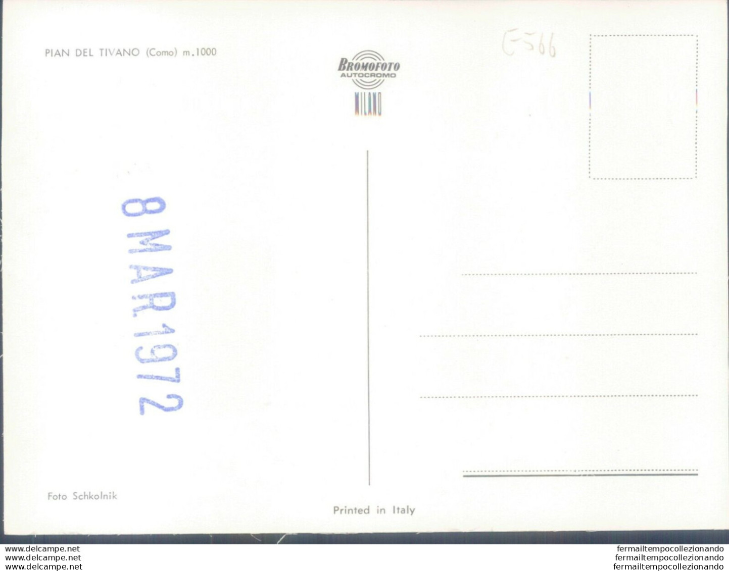 E566 - Cartolina Provincia Di Como -pian Del Tivano - Como