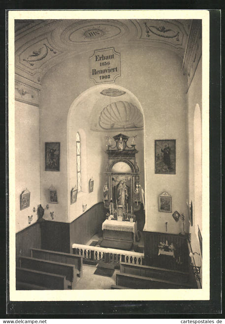 AK Ruhpolding /Obb., Schlosskapelle, Innenansicht Mit Altar  - Ruhpolding