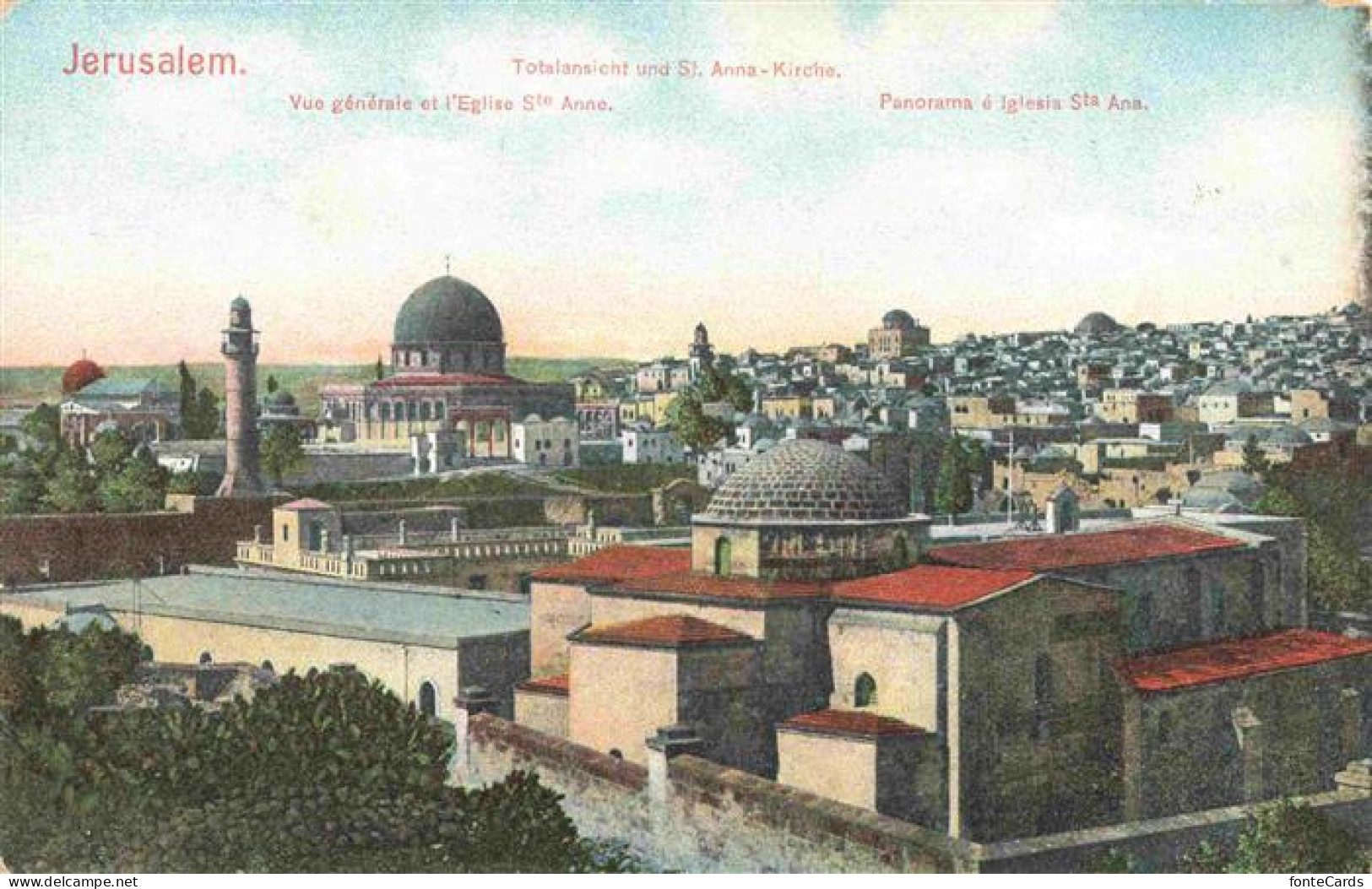 73971934 Jerusalem__Yerushalayim_Israel Panorama Eglise Sainte Anne - Israele