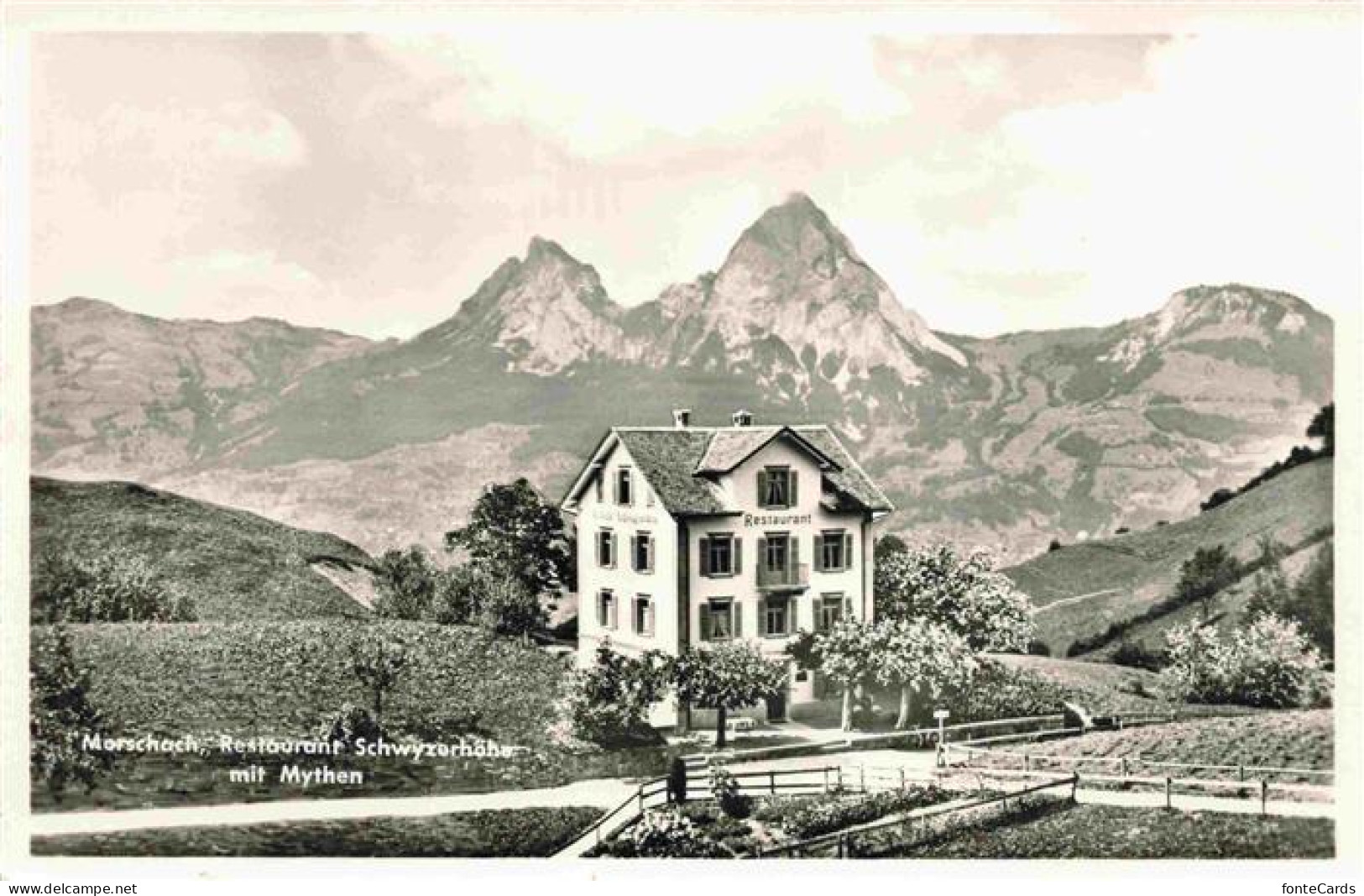 13971873 Morschach_SZ Restaurant Schwyzerhoehe Mit Mythen - Andere & Zonder Classificatie