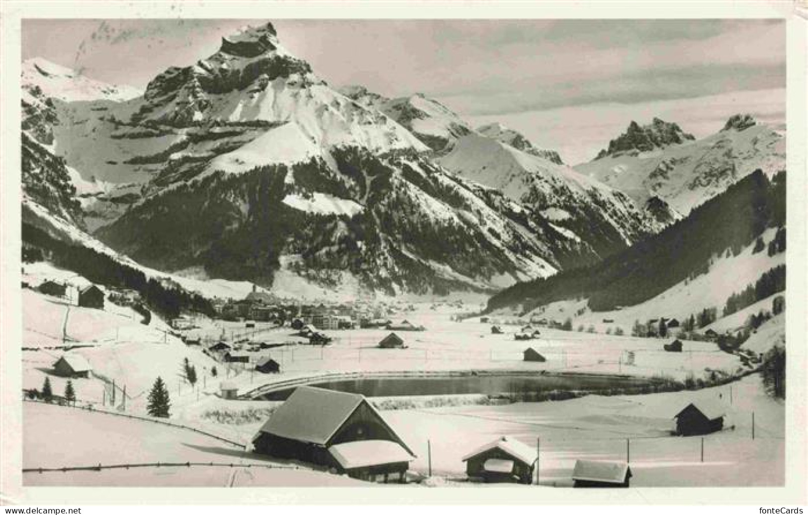 13971866 Engelberg__OW Winterpanorama Mit Hahnen Und Spannoerter Urner Alpen - Autres & Non Classés