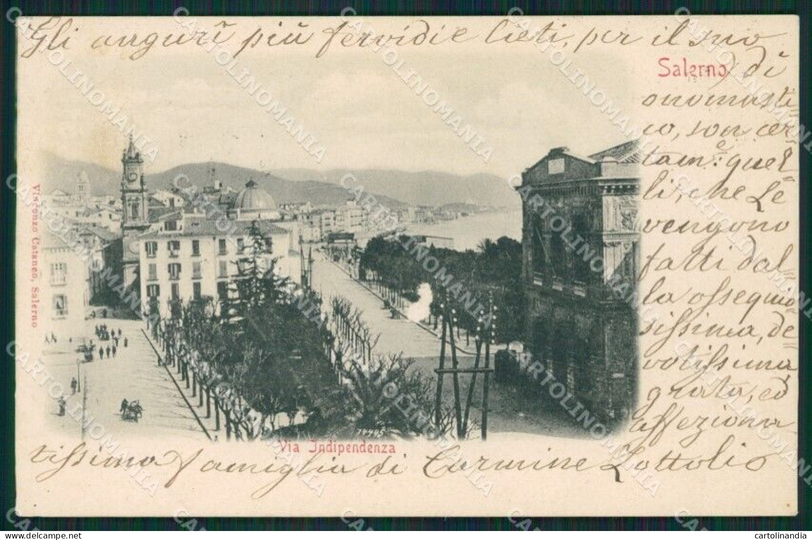 Salerno Città ABRASA Cartolina XB1673 - Salerno