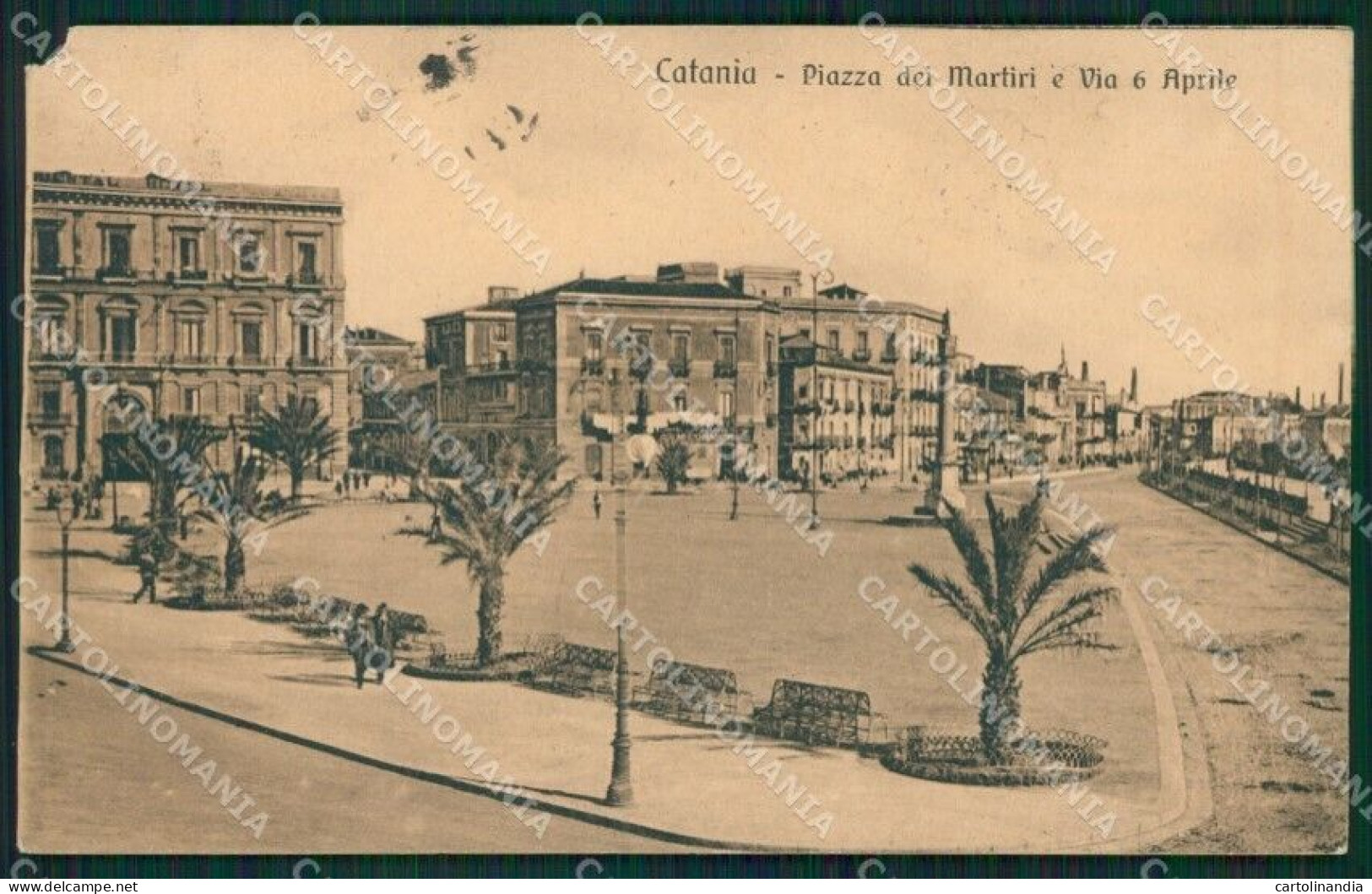 Catania Città ANGOLINO STRAPPATO MACCHIA Cartolina XB1791 - Catania