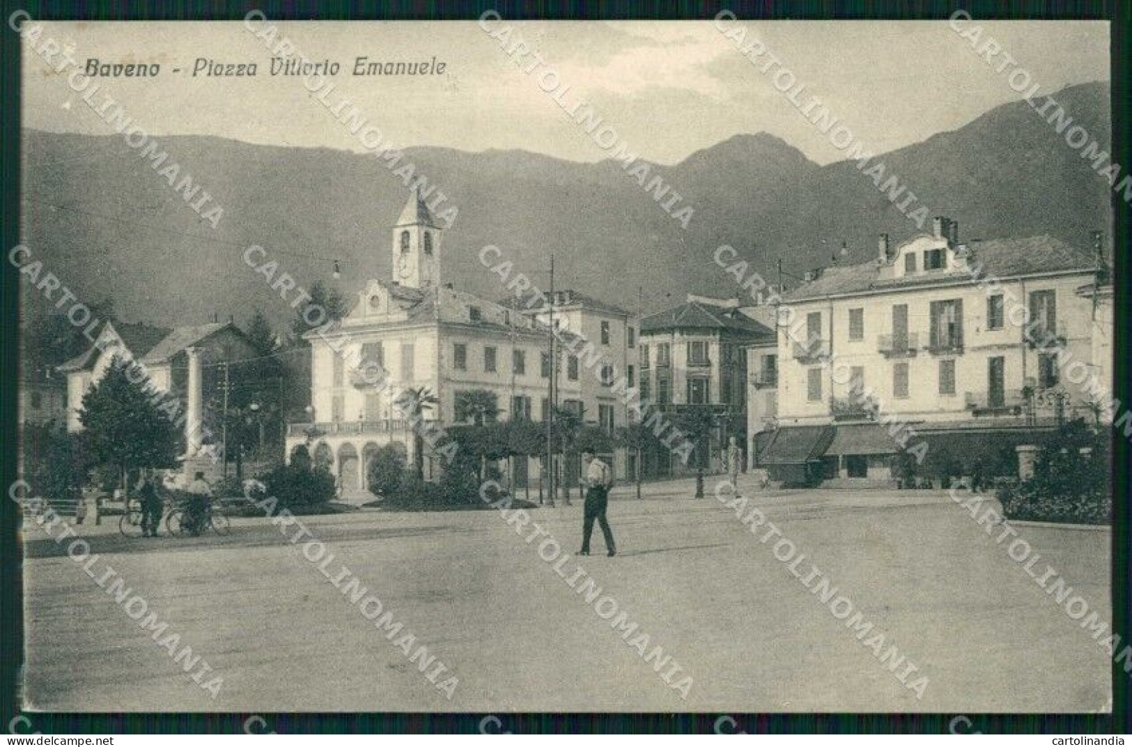 Verbania Baveno Piazza Vittorio Emanuele Lago Maggiore Cartolina RB6161 - Verbania