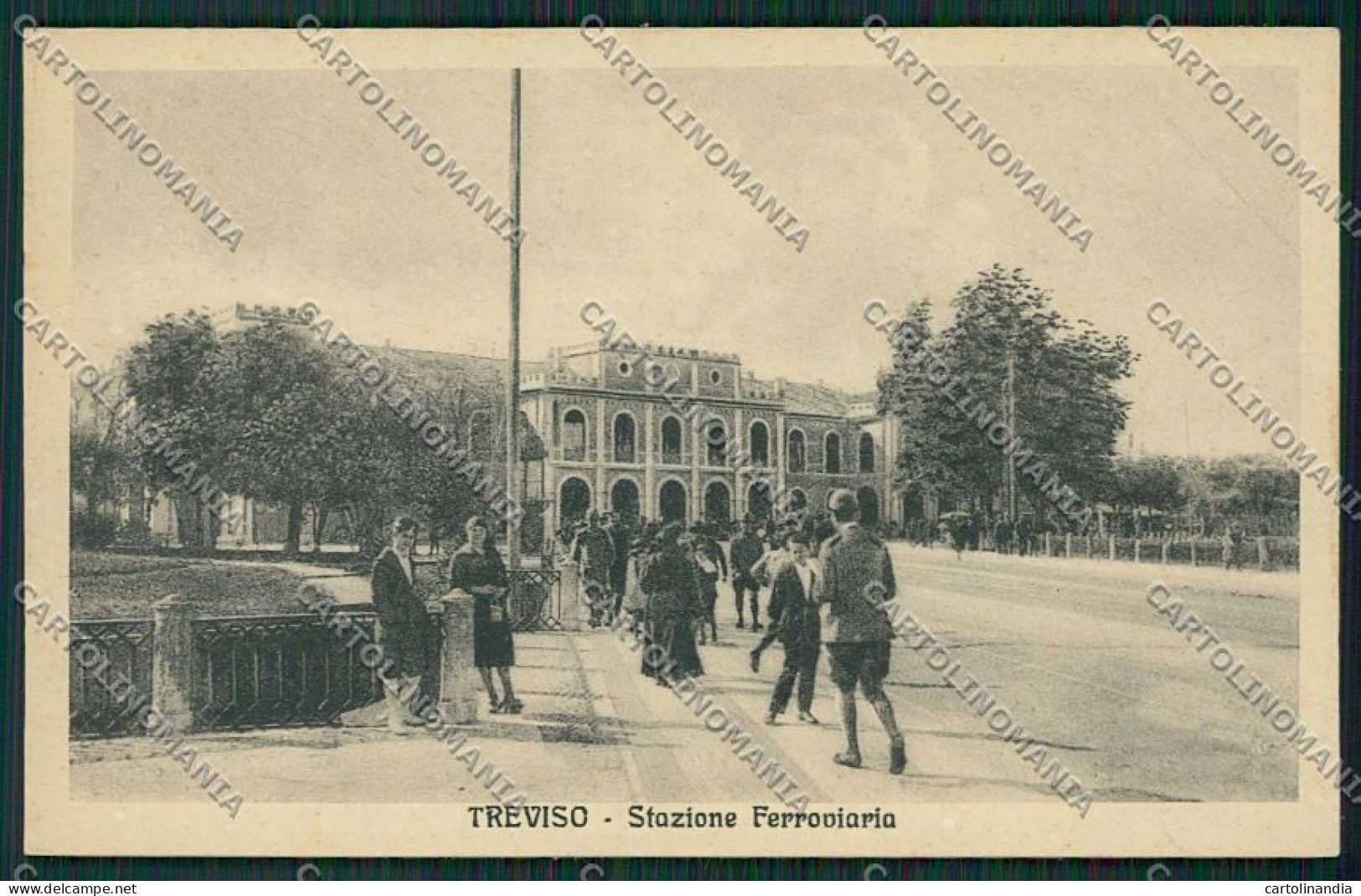 Treviso Città Stazione Ferroviaria Cartolina ZC1610 - Treviso