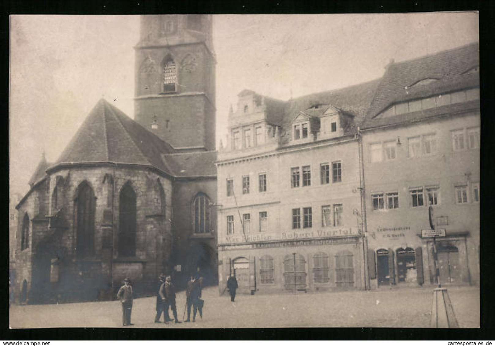 Fotografie Unbekannter Fotograf, Ansicht Meissen, Marktplatz Mit Frauenkirche  - Lieux