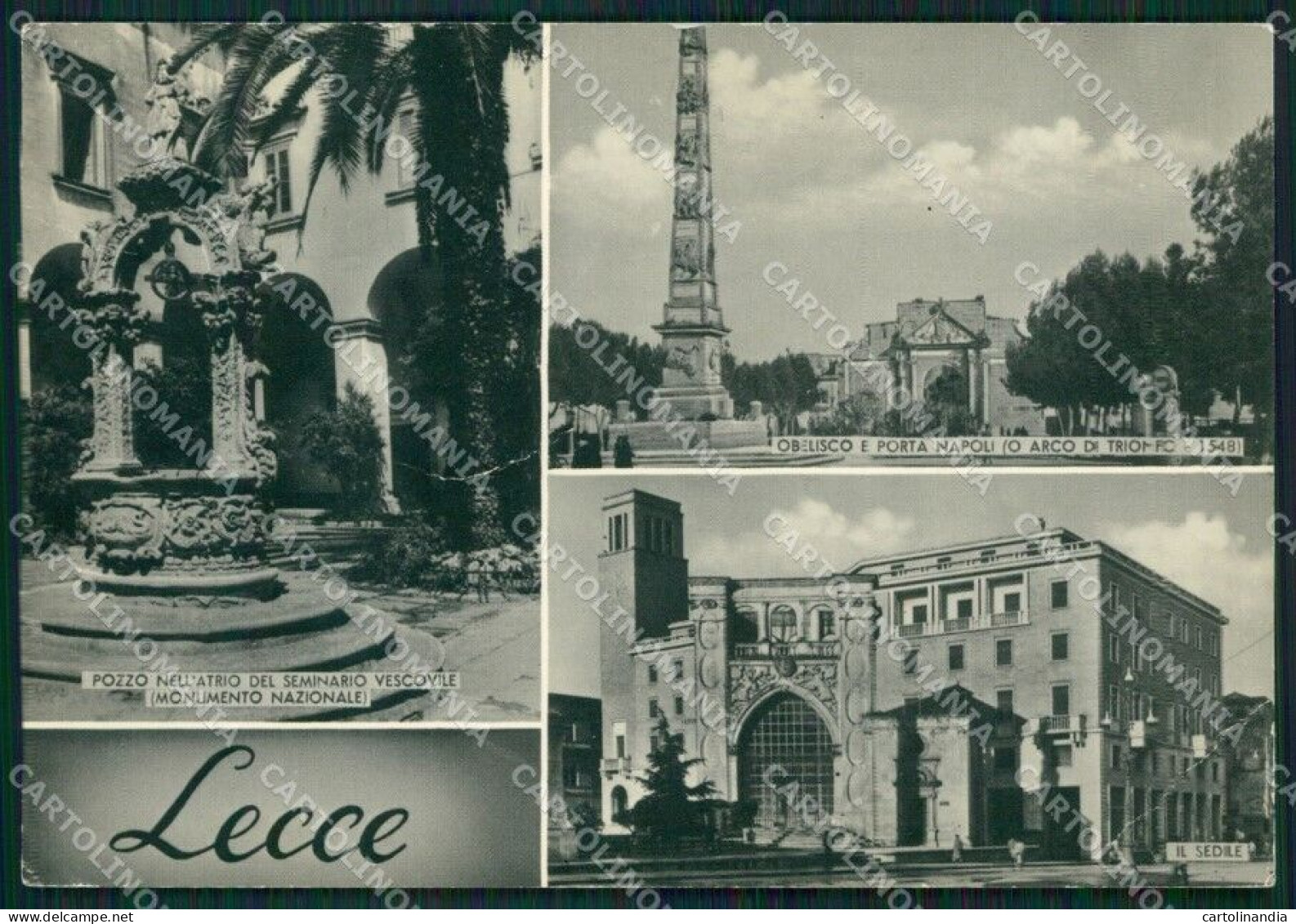 Lecce Città PIEGHINE ABRASA Foto FG Cartolina ZK6287 - Lecce