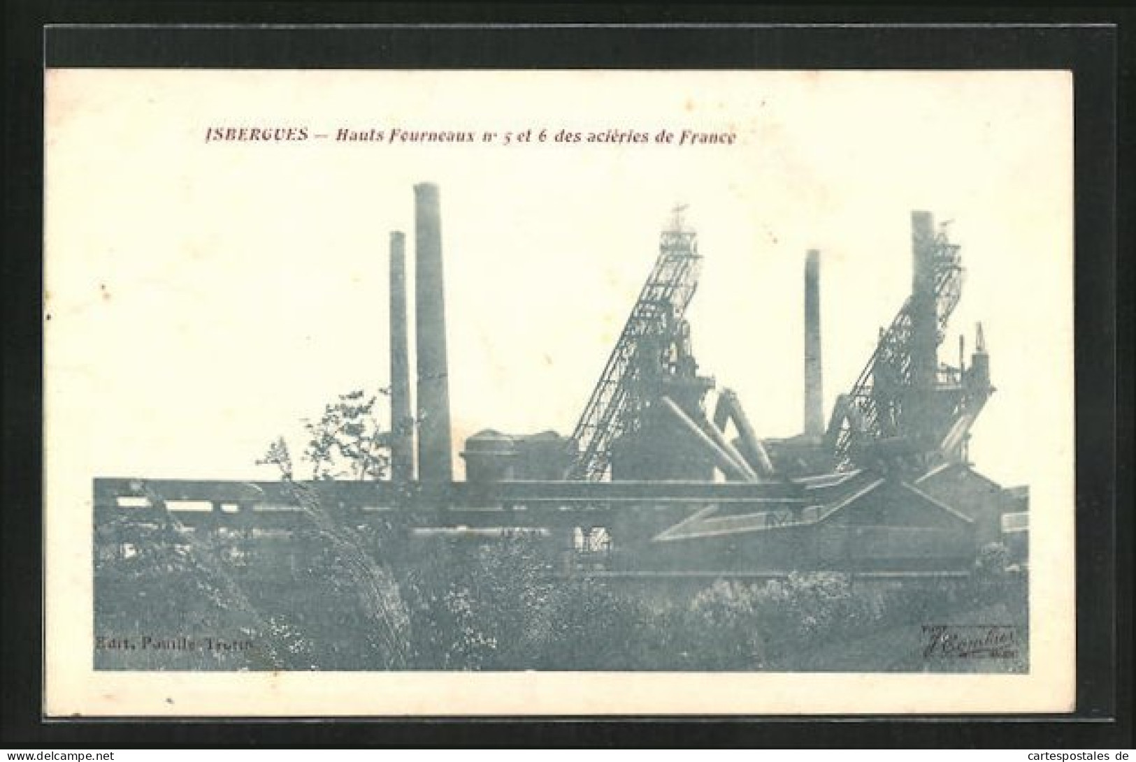 CPA Isbergues, Hauts Fourneaux N° 5 Et 6 Des Aciéries De France  - Isbergues