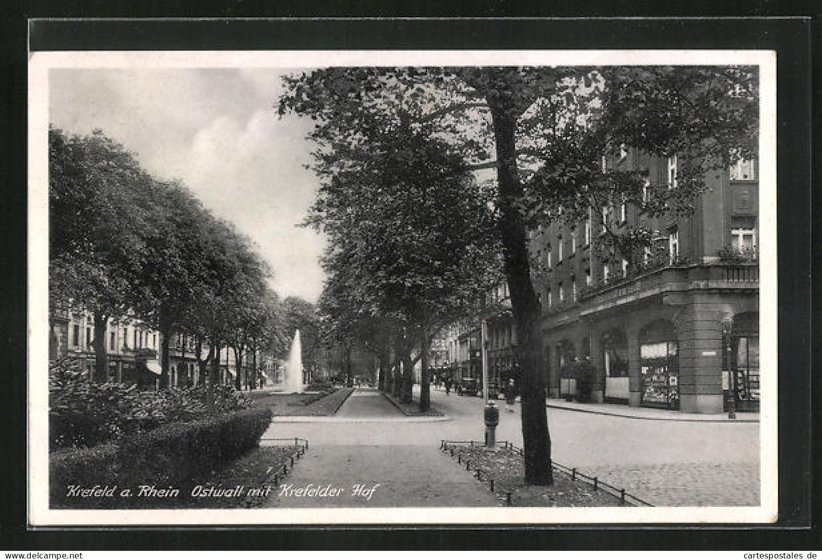 AK Krefeld, Ostwall Mit Gasthaus Krefelder Hof  - Krefeld