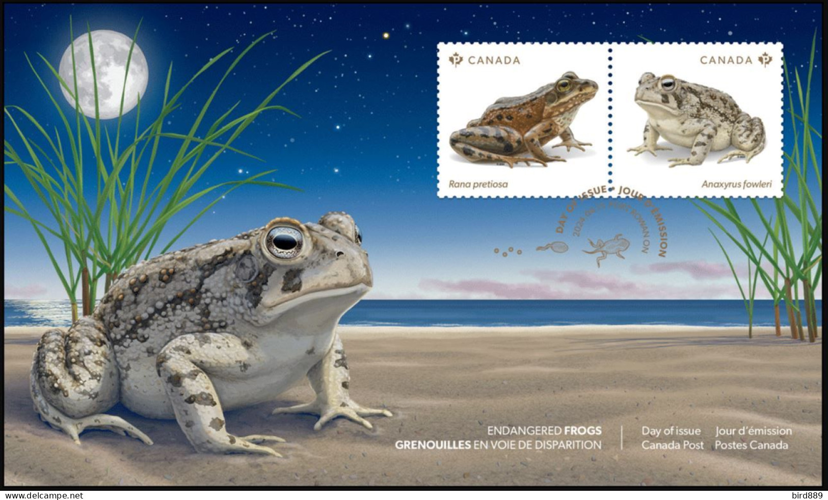 2024 Canada Fauna Endangered Frogs FDC With Pair - 2011-...