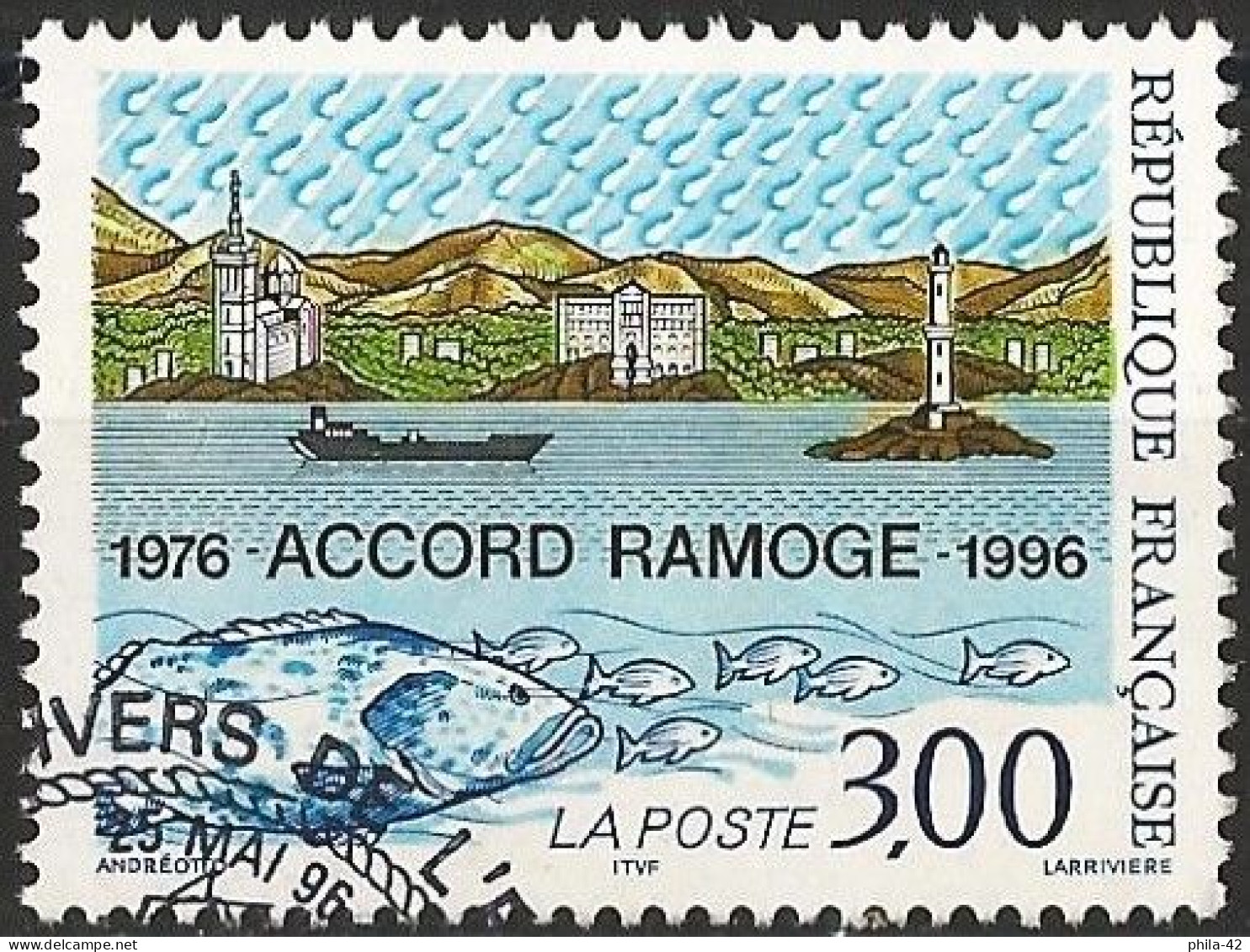 France 1996 - Mi 3151 - YT 3003 ( Ramoge Agreement On Environment ) - Gebraucht