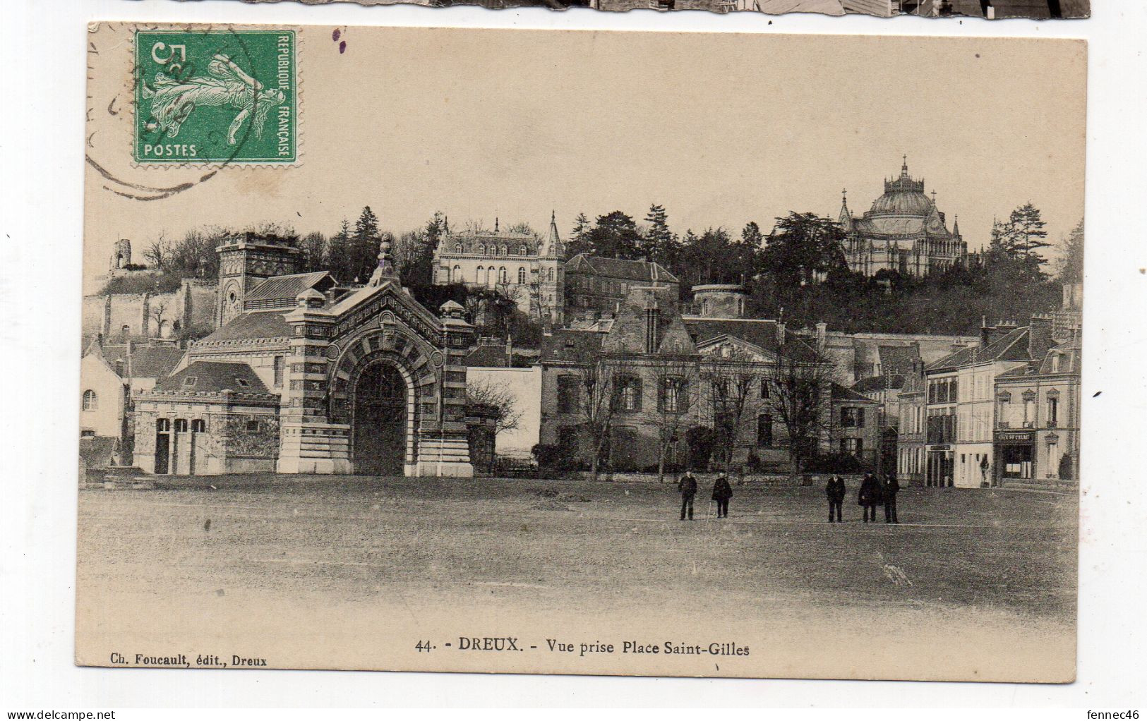 28 - DREUX - Vue Prise Place Saint Gilles - Animée - 1909   (K78) - Dreux