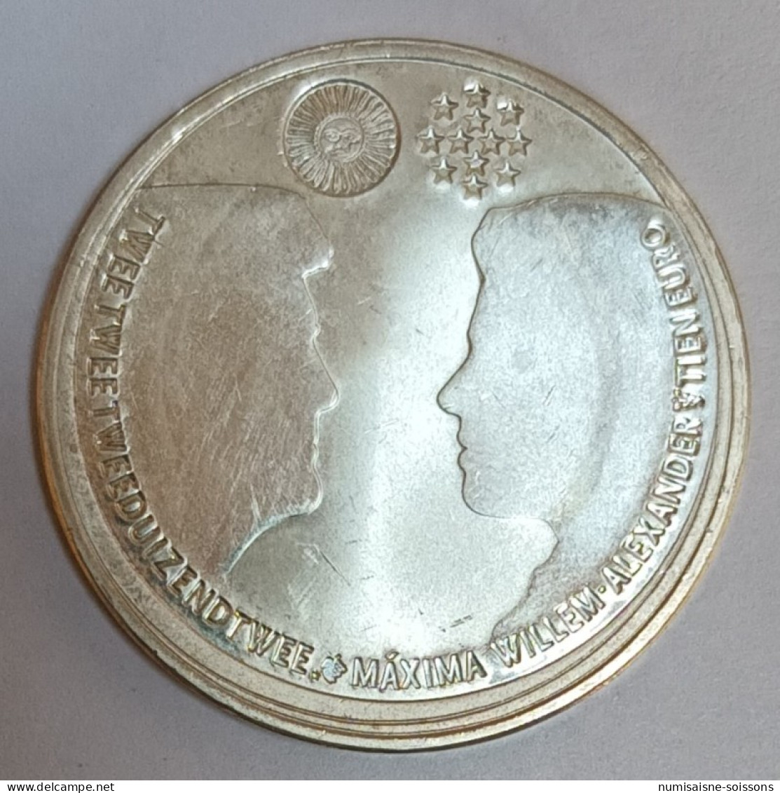 PAYS BAS - KM 243 - 10 EURO 2002 - MARIAGE DE GUILLAUME ET MAXIMA - ARGENT - SPL - 1980-2001 : Beatrix