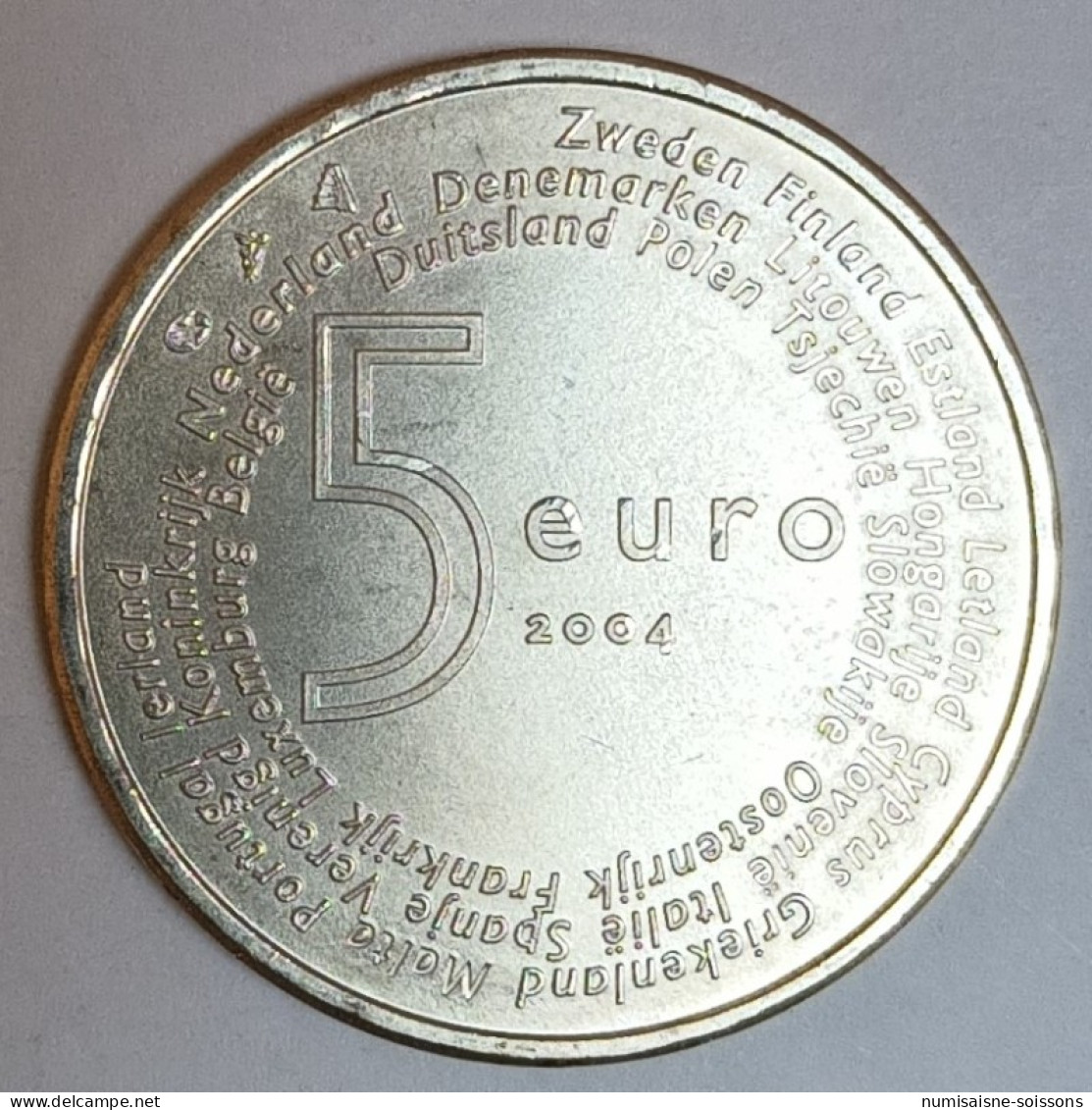 PAYS BAS - KM 252 - 5 EURO 2004 - ELARGISSEMENT DE L'UNION EUROPEENNE - ARGENT - SPL - Paises Bajos