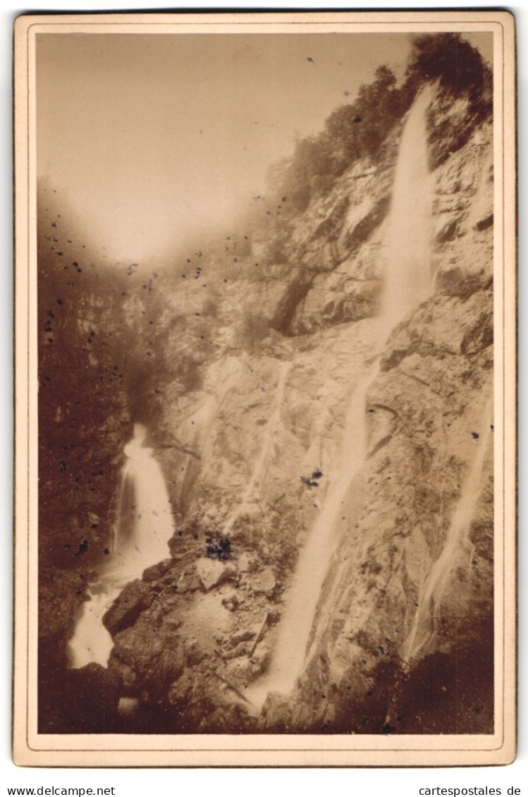 Fotografie A. Elsenwenger, Goisern, Ansicht Hallstatt, Blick Auf Den Waldbachstrub Wasserfall  - Places