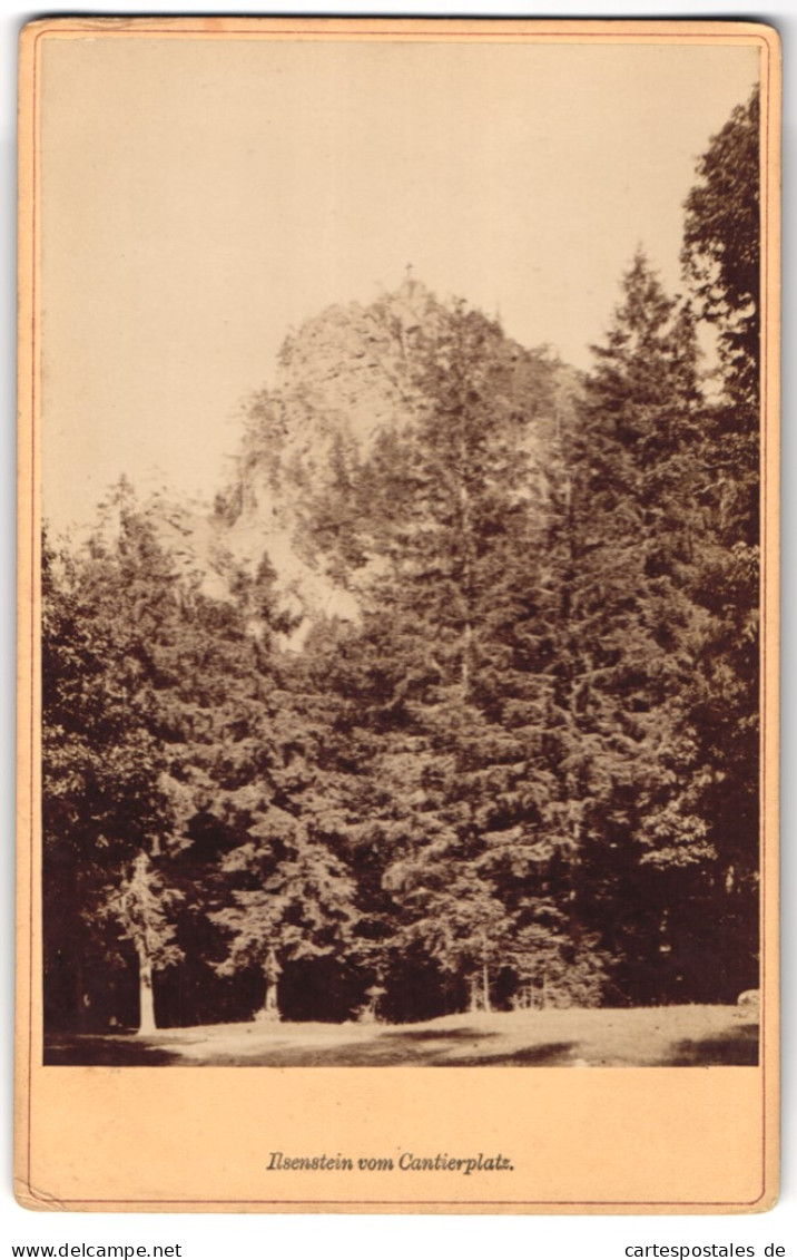 Fotografie E. Rose, Wernigerode, Ansicht Ilsenburg, Blick Auf Den Ilsenstein Vom Cantierplatz, 1898  - Places
