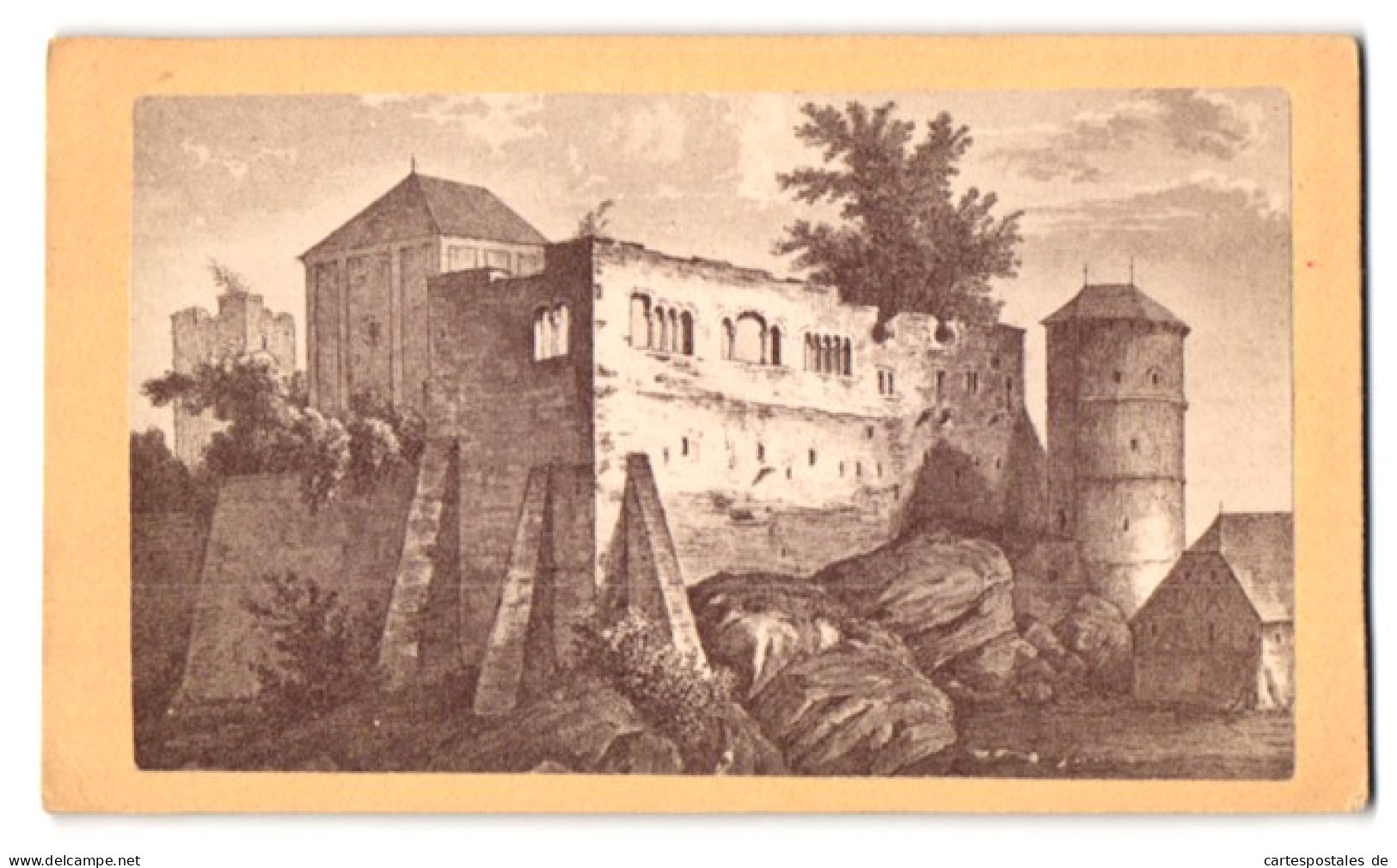Fotografie Unbekannter Fotograf, Ansicht Eger, Blick Auf Die Ruine Des Schloss Eger, 1873  - Places