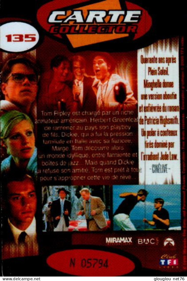 VIDEO FUTUR....LE TALENTUEUX Mr RIPLEY.... - Sonstige & Ohne Zuordnung