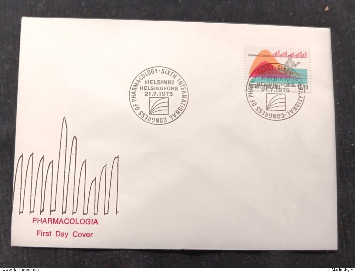 D)1975, FINLAND, FIRST DAY COVER, ISSUE, NATIONAL CONGRESS OF PHARMACOLOGY, FDC - Otros & Sin Clasificación