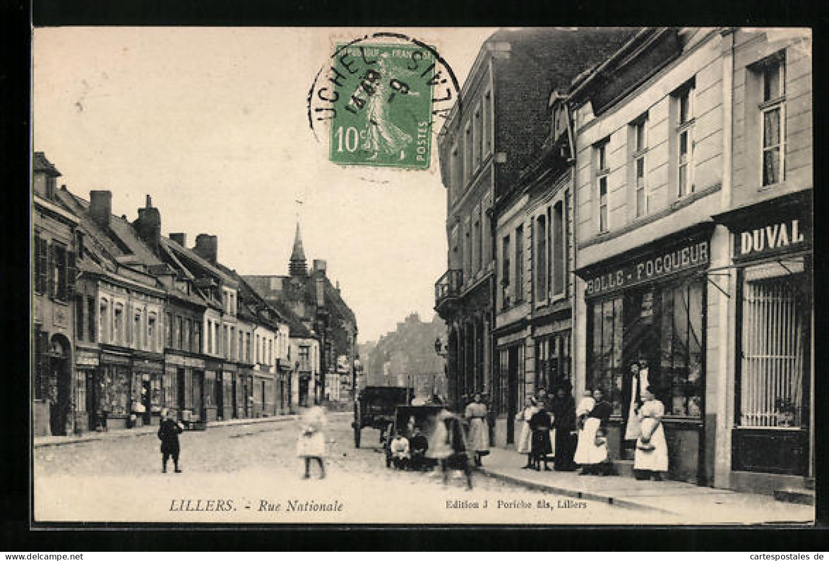 CPA Lillers, Rue Nationale  - Lillers