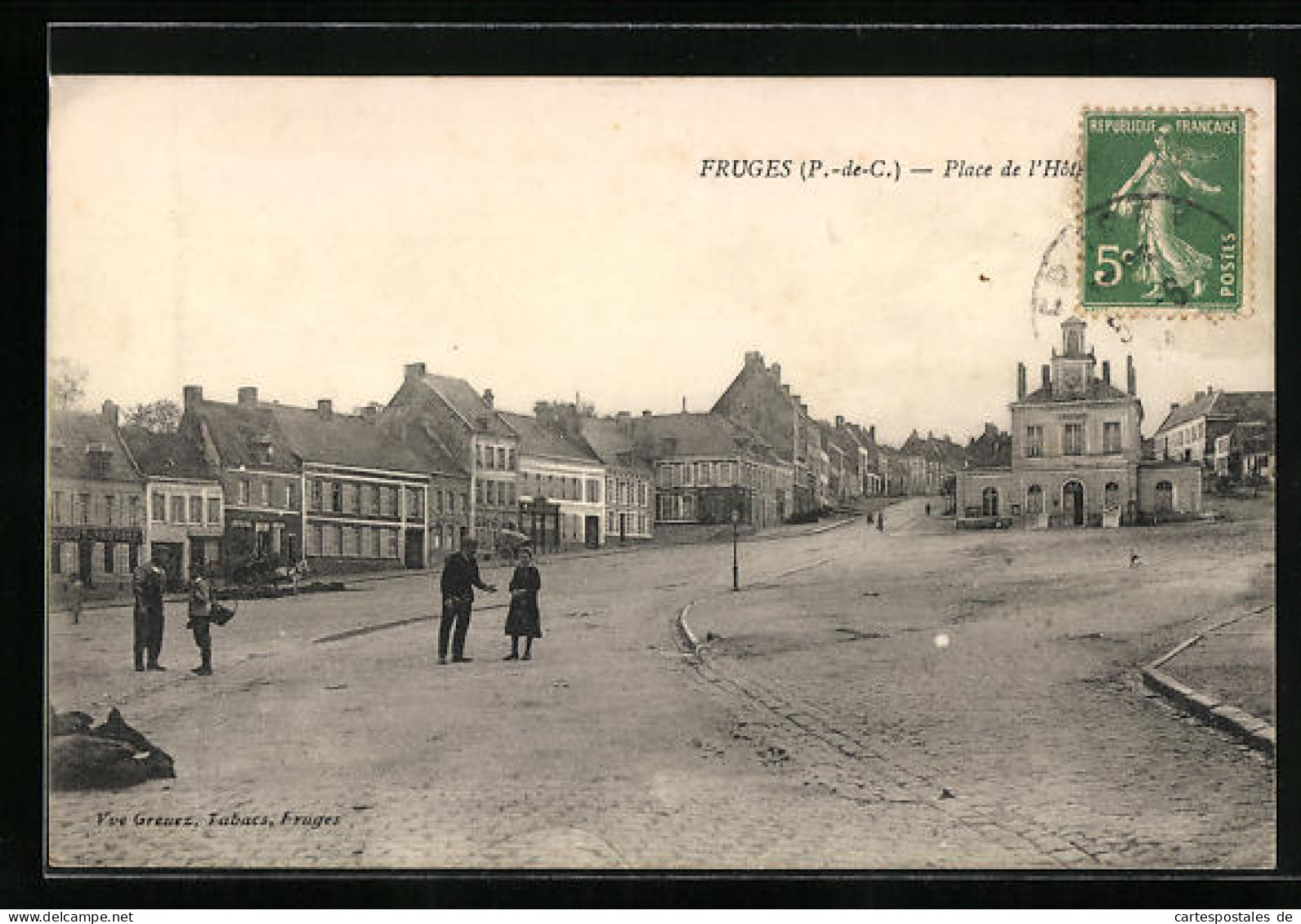 CPA Fruges, Place De L`Hotel De Ville  - Fruges