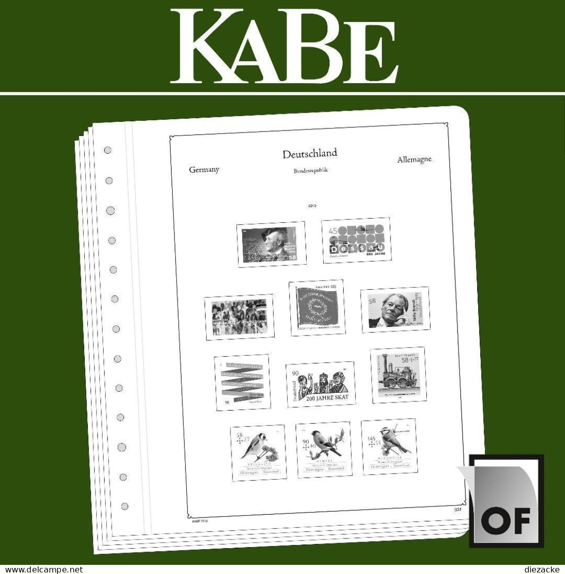 KABE Bund 1990-1994 Vordrucke OF 311499 Neu ( - Pre-Impresas