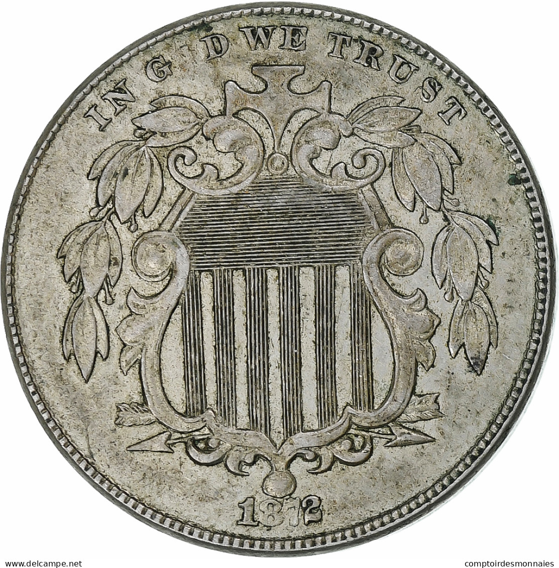 États-Unis, 5 Cents, Shield Nickel, 1872, Philadelphie, Cupro-nickel, SUP - 1866-83: Shield (Écusson)