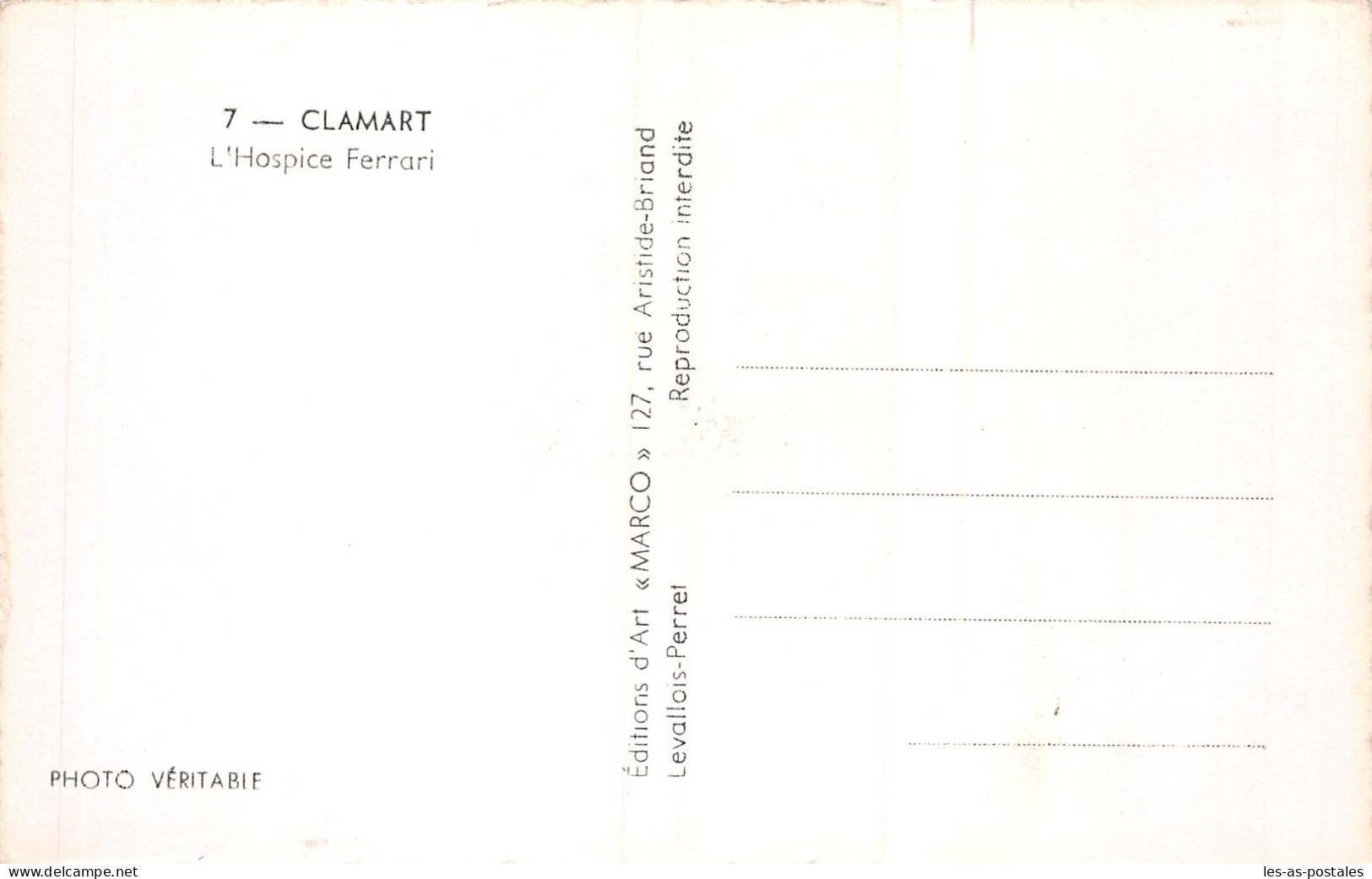 92 CLAMART L HOSPICE FERRARI - Clamart