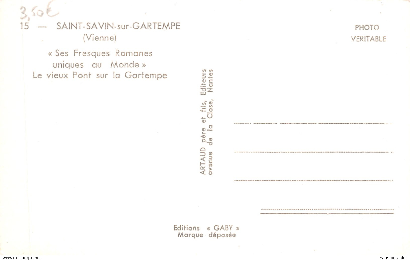 86 SAINT SAVIN SUR GARTEMPE LE VIEUX PONT - Saint Savin