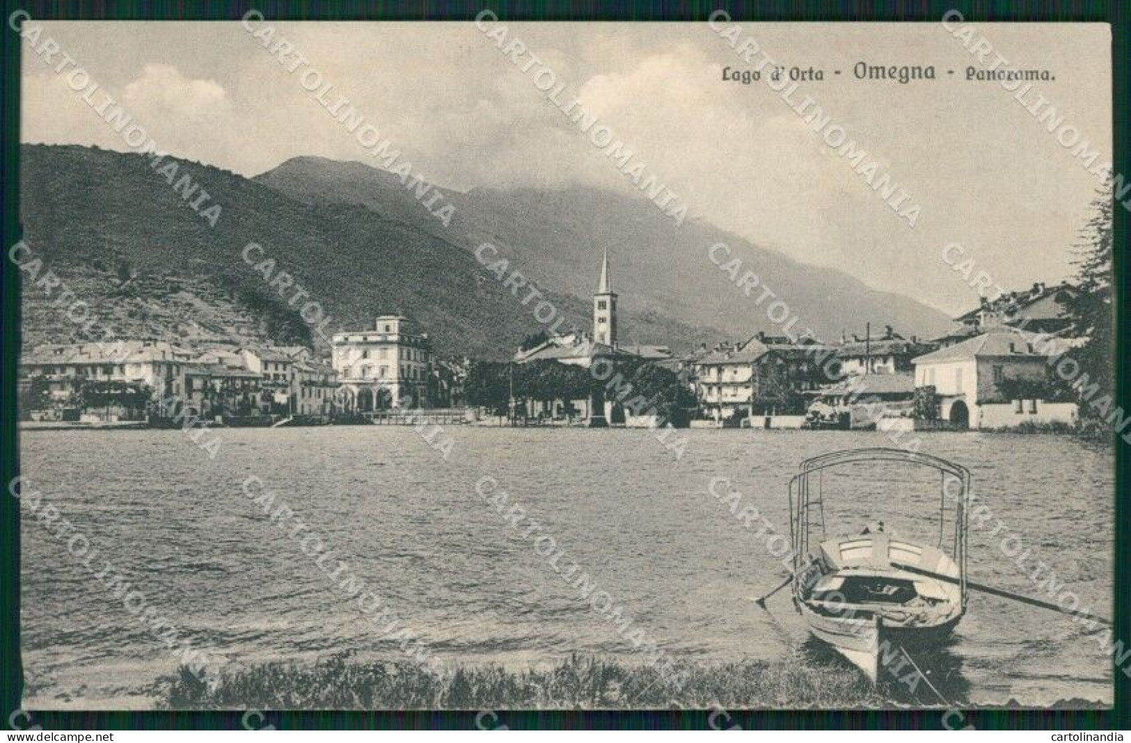 Verbania Omegna Lago D'Orta Barca Cartolina XB1696 - Verbania