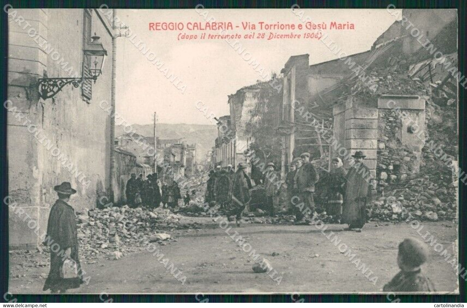 Reggio Calabria Città Terremoto 1908 Cartolina XB1936 - Reggio Calabria