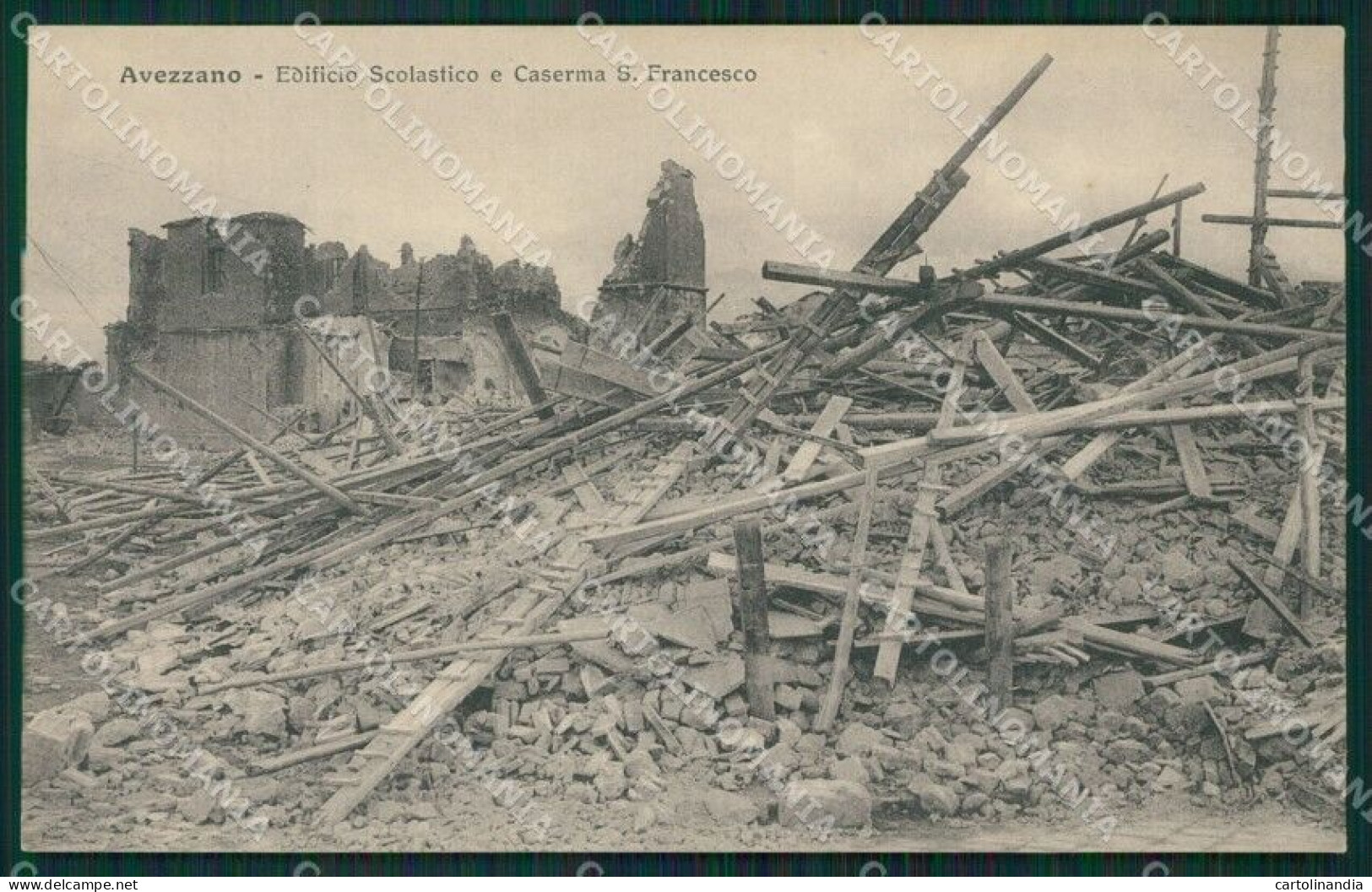 L'Aquila Avezzano Terremoto Cartolina XB1932 - L'Aquila