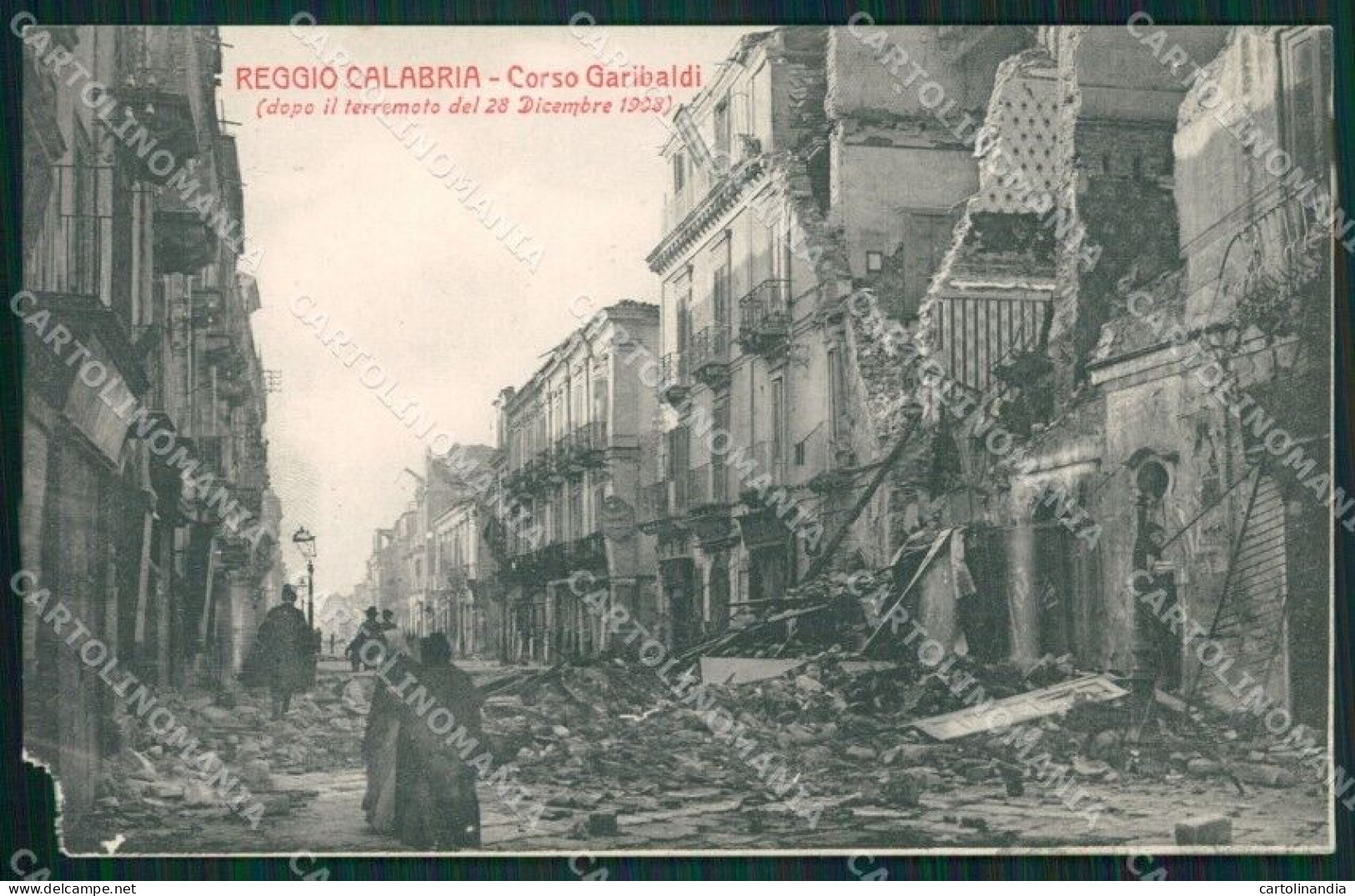 Reggio Calabria Città Terremoto 1908 ABRASA Cartolina XB1941 - Reggio Calabria