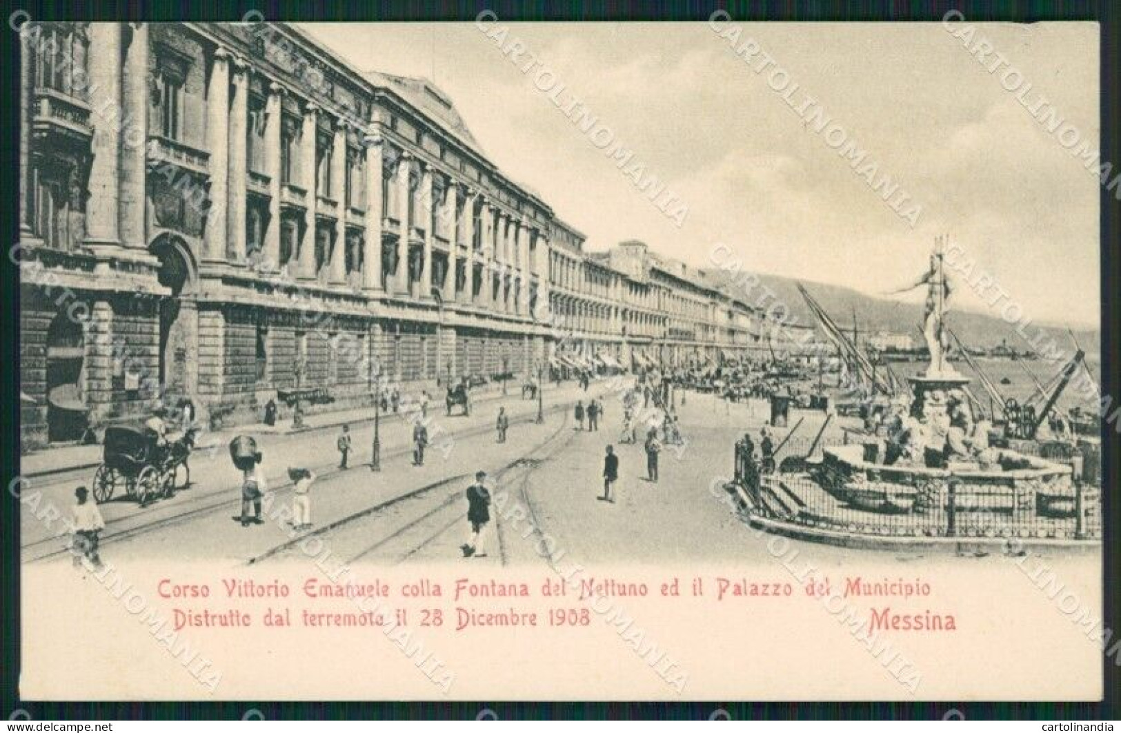 Messina Città Fontana STRAPPINO Cartolina XB1956 - Messina