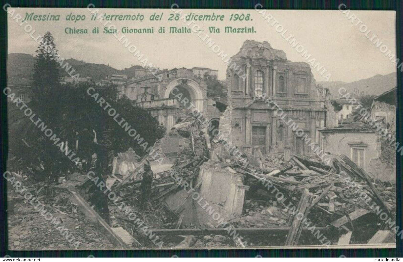 Messina Città Terremoto 1908 Cartolina XB1969 - Messina