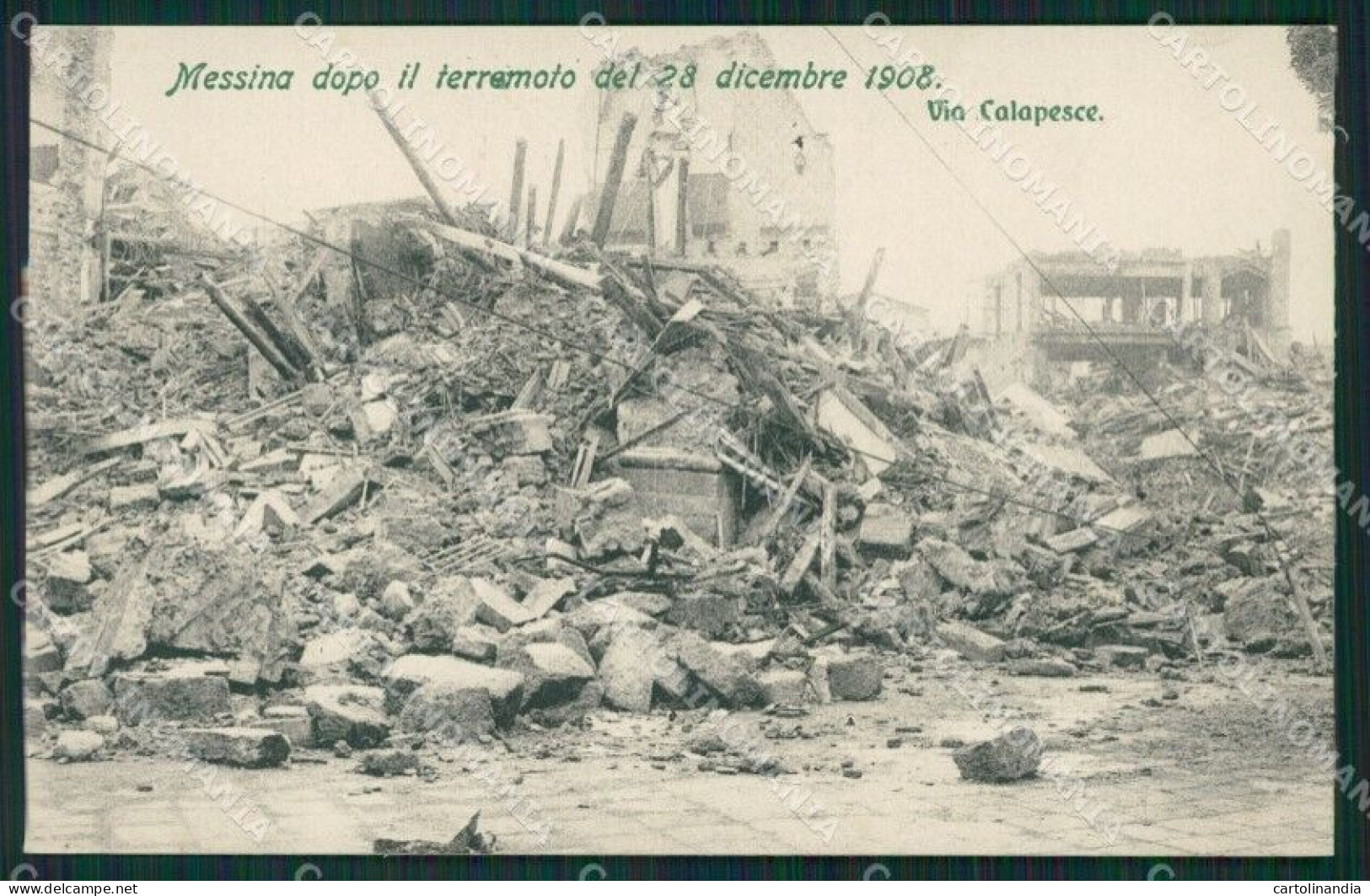 Messina Città Terremoto 1908 Cartolina XB1964 - Messina