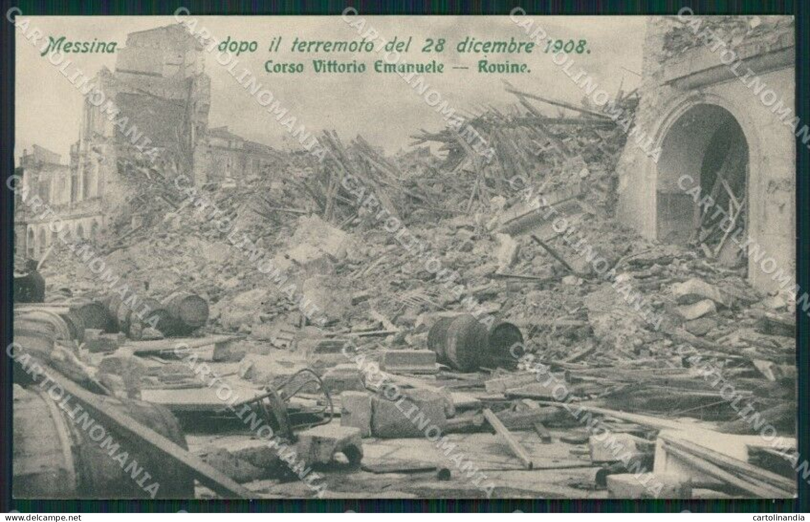 Messina Città Terremoto 1908 Cartolina XB1963 - Messina