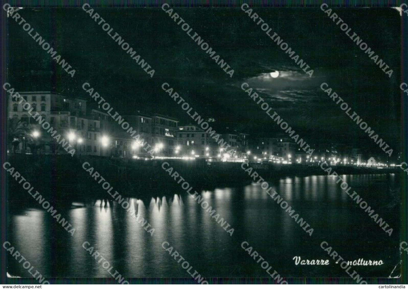 Savona Varazze Chiaro Di Luna PIEGHINA FG Foto Cartolina KB5059 - Savona