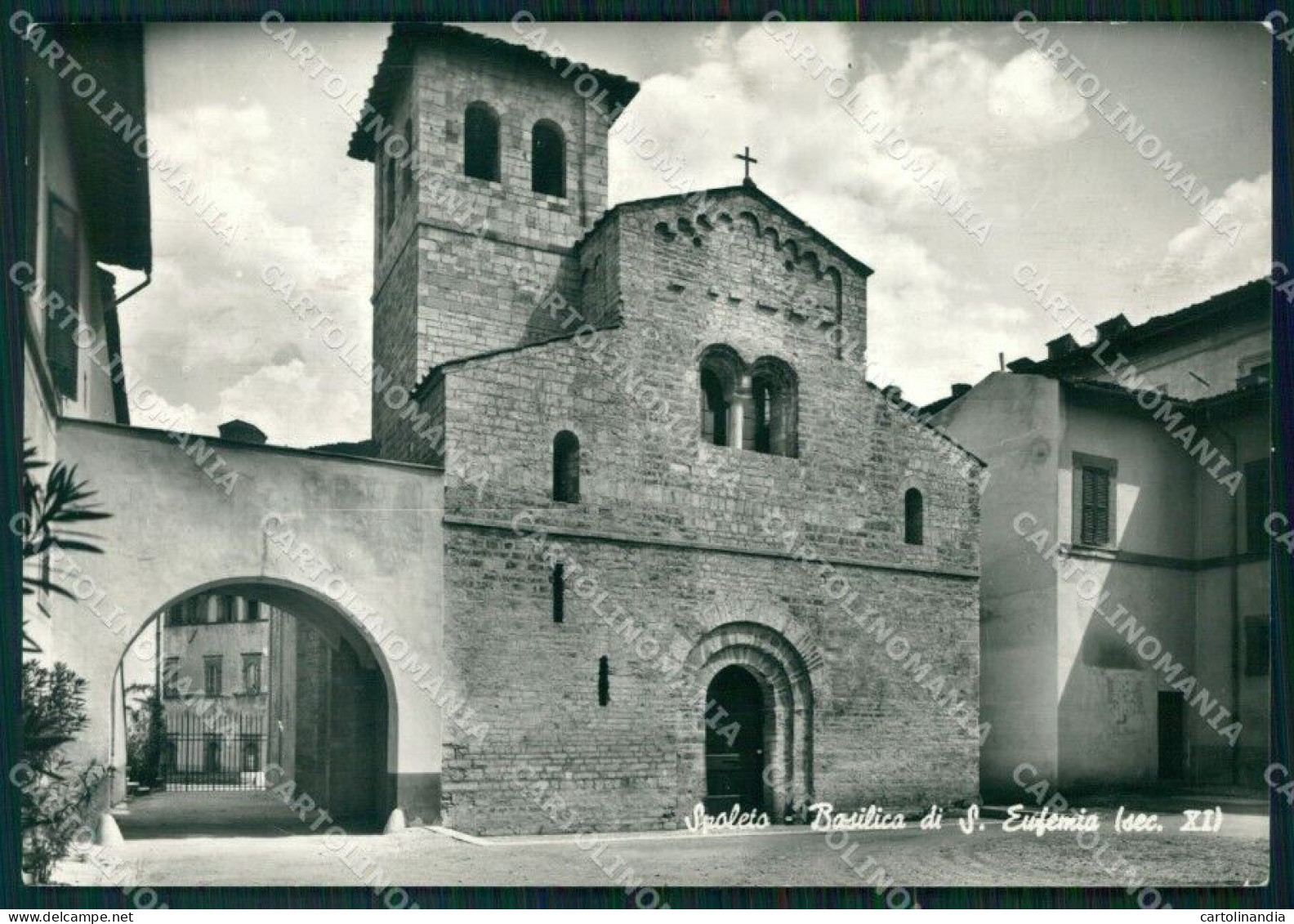 Perugia Spoleto Basilica Sant'Eufemia FG Foto Cartolina KB5072 - Perugia