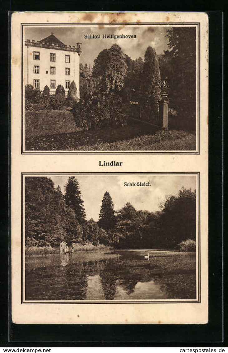 AK Lindlar, Schloss Heiligenhoven Und Schlossteich  - Lindlar